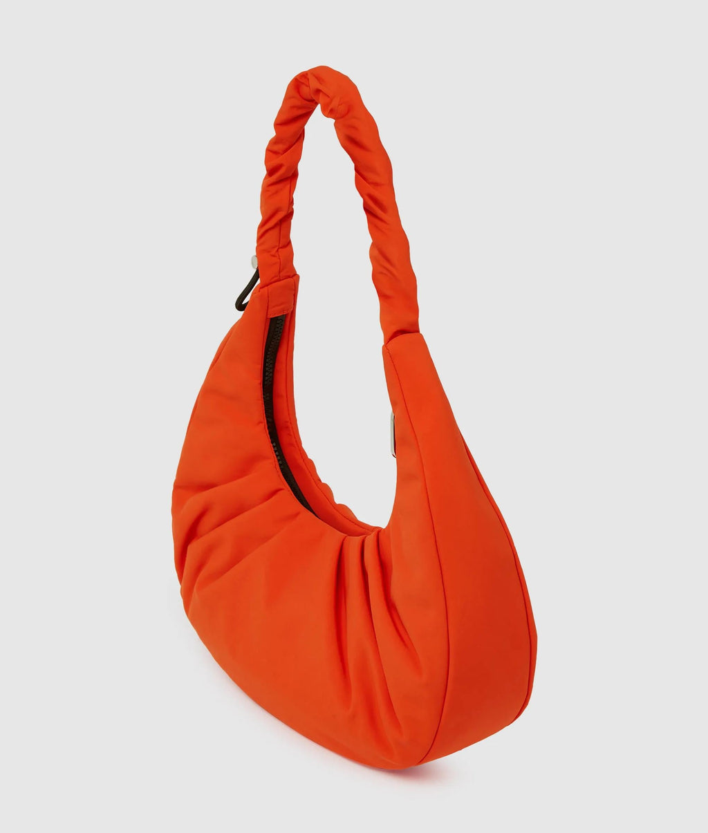 Gathered hobo bag