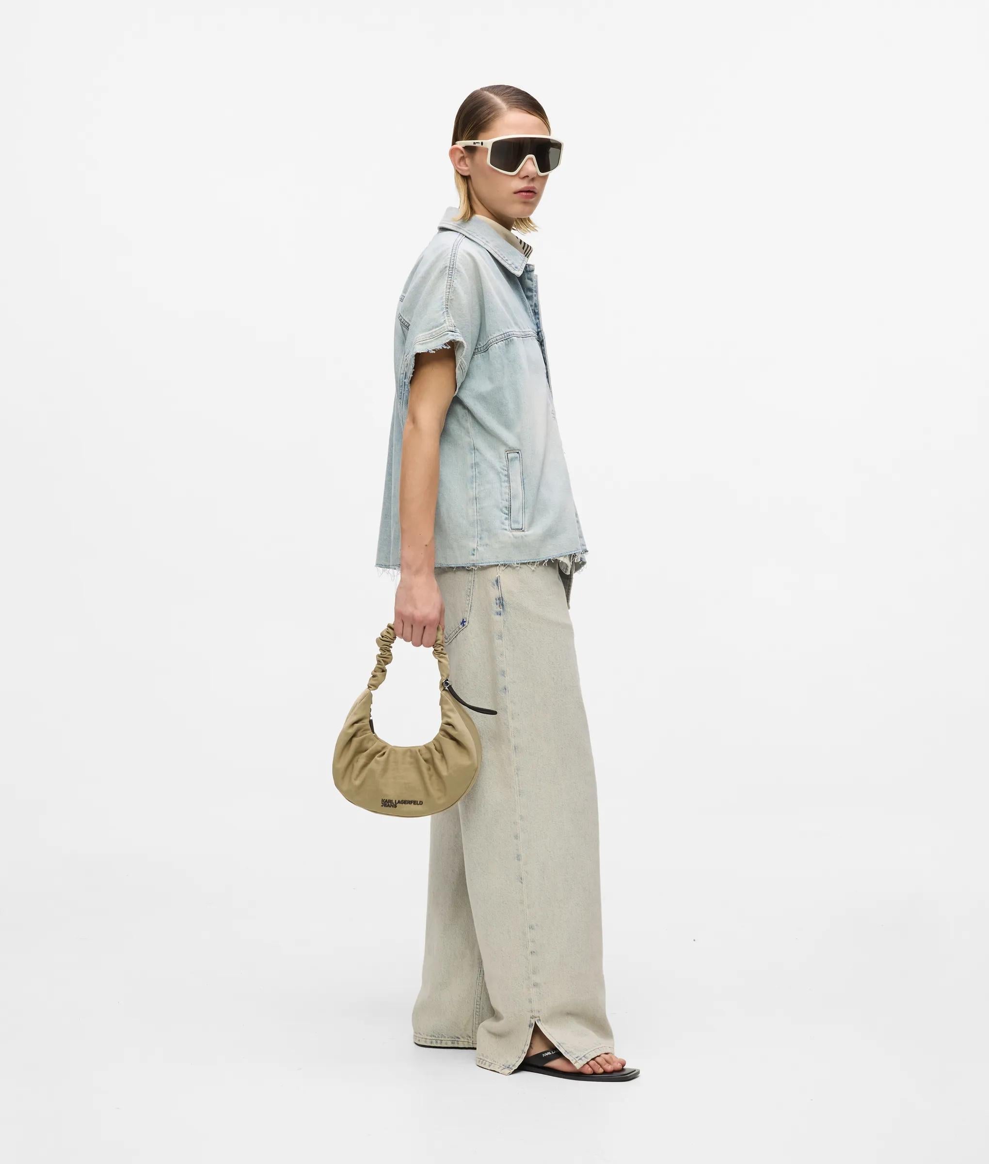 Gathered small hobo bag