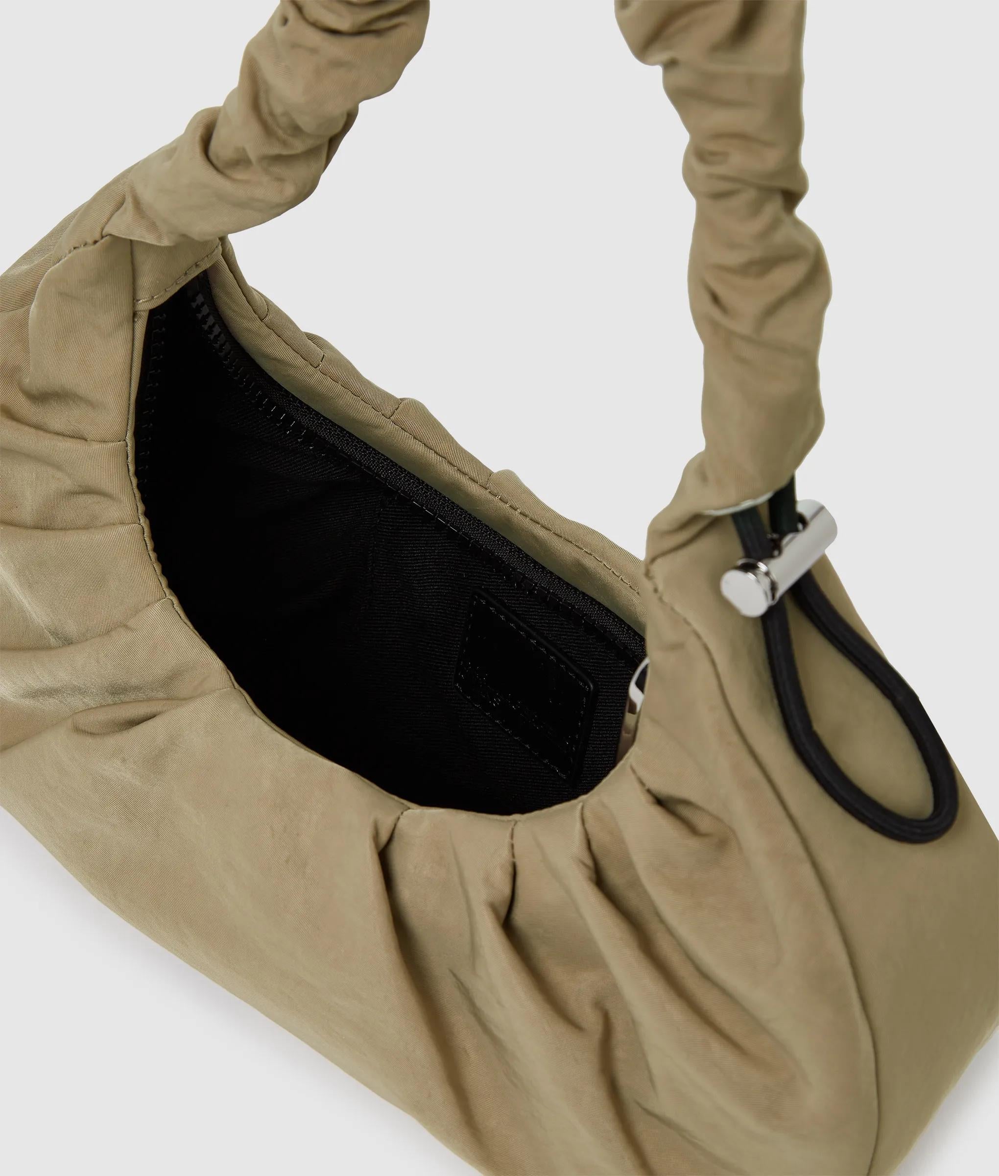 Gathered small hobo bag