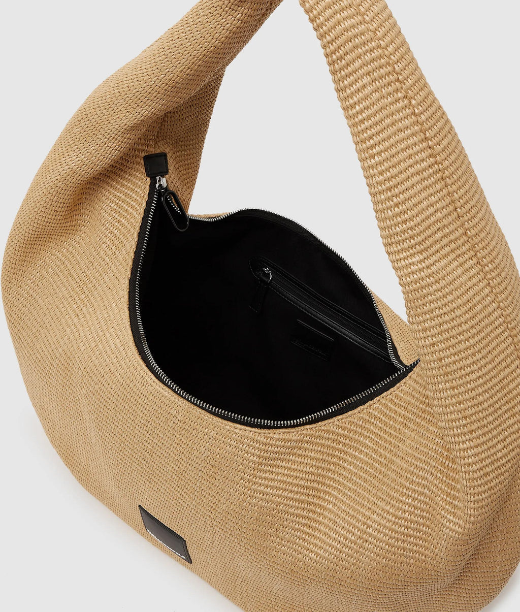 Woven large hobo bag