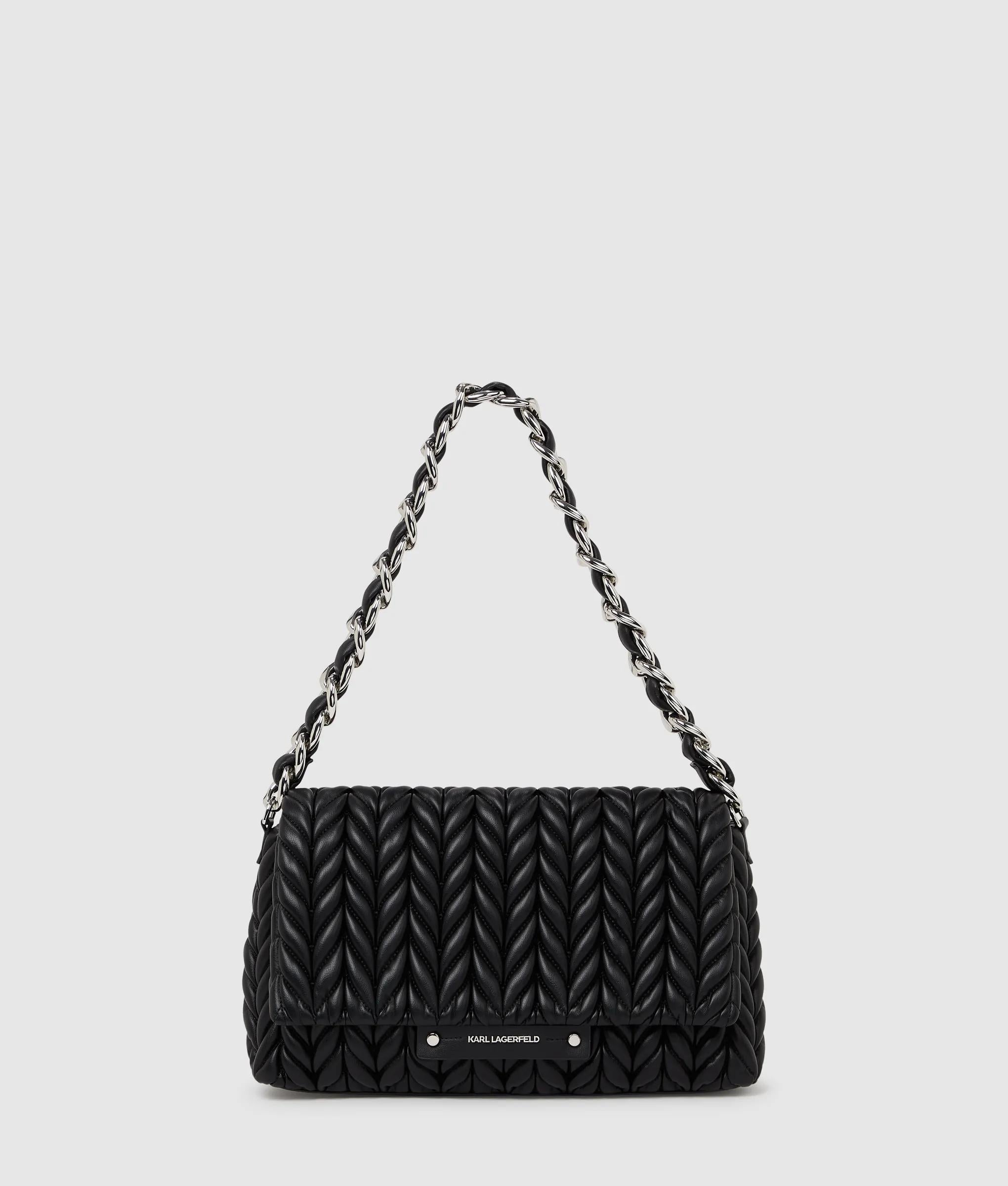 K/Weave flap shoulder bag