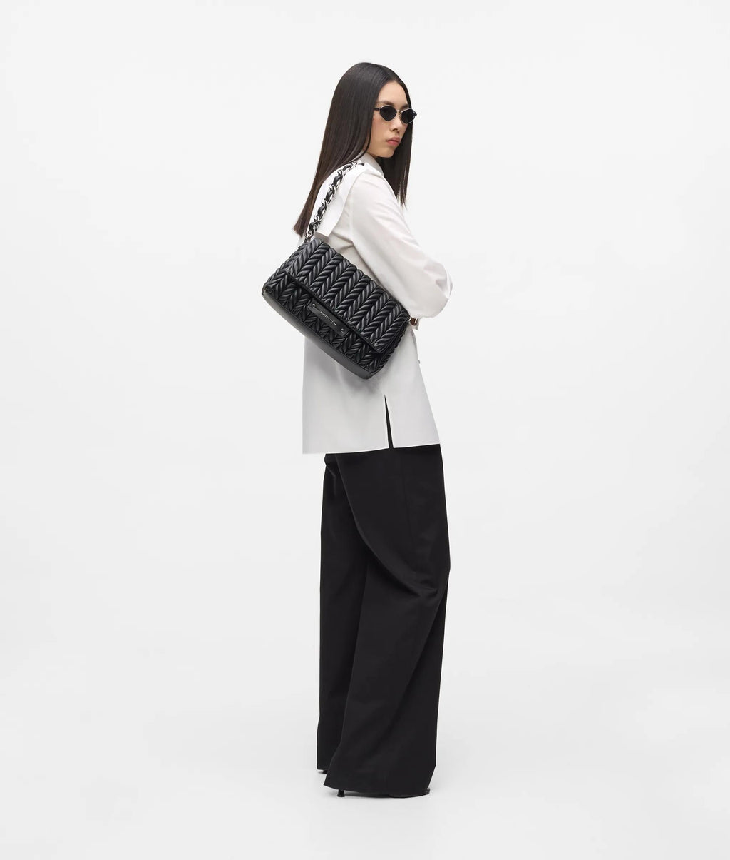 K/Weave flap shoulder bag