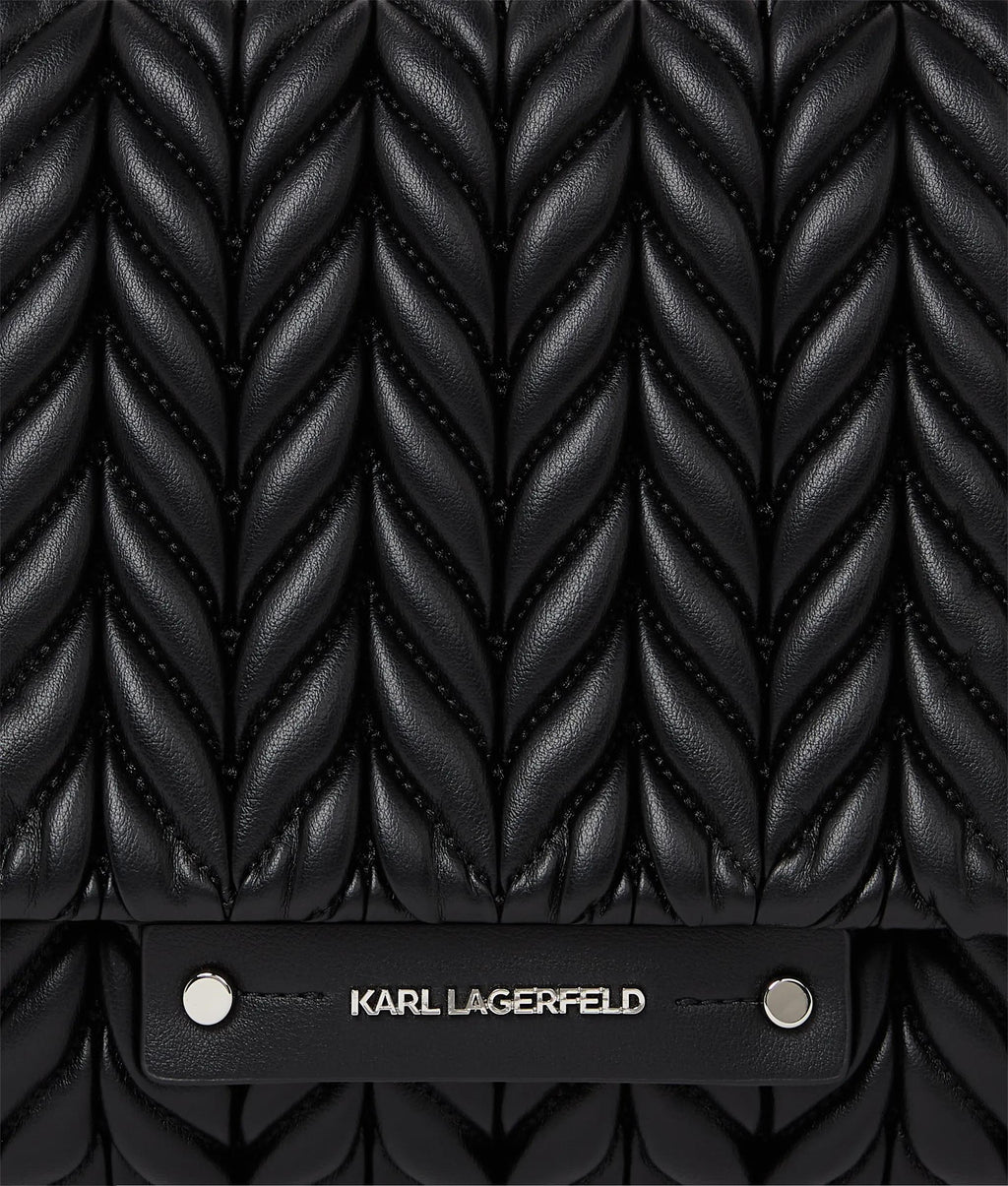 K/Weave flap shoulder bag