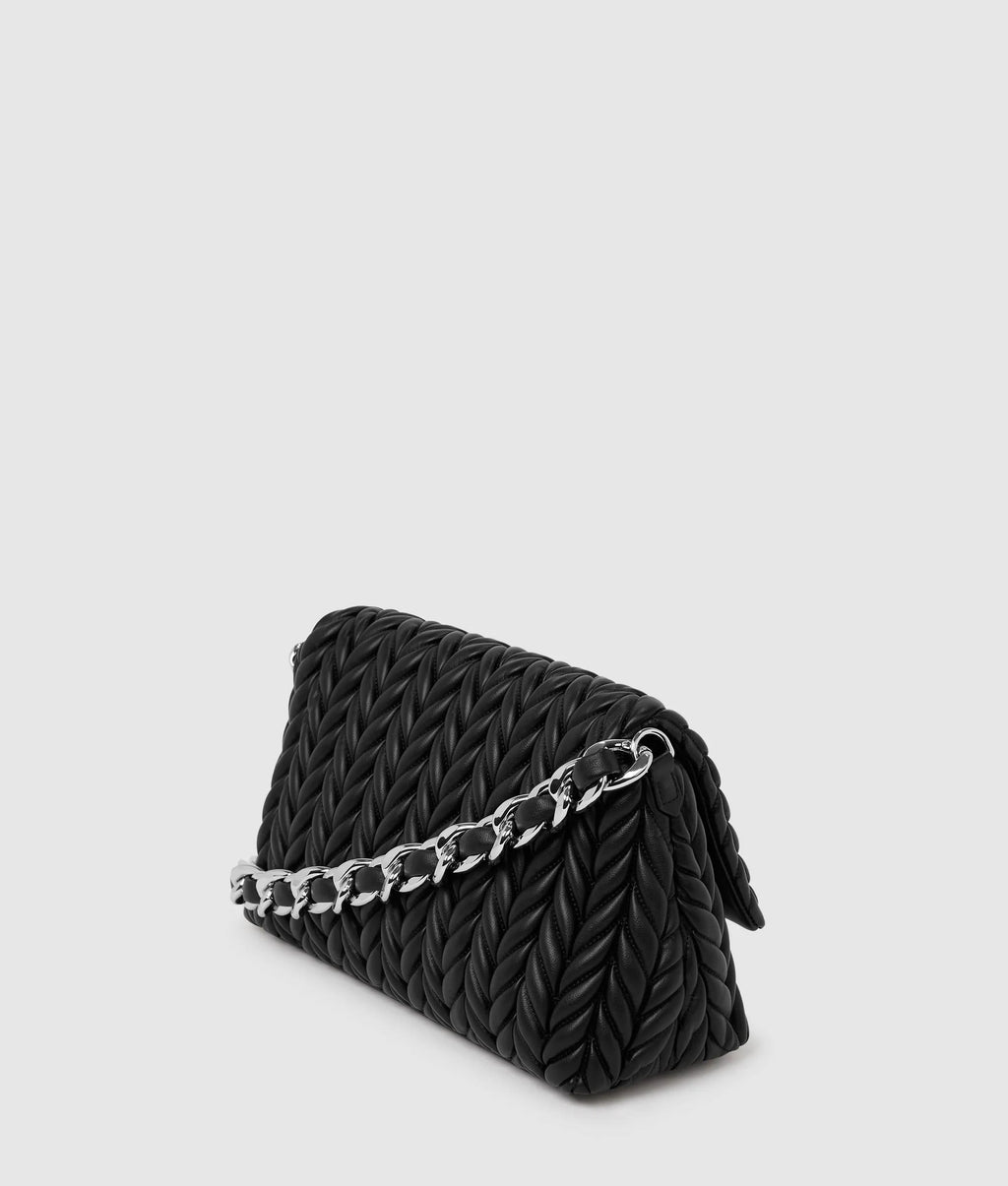 K/Weave flap shoulder bag