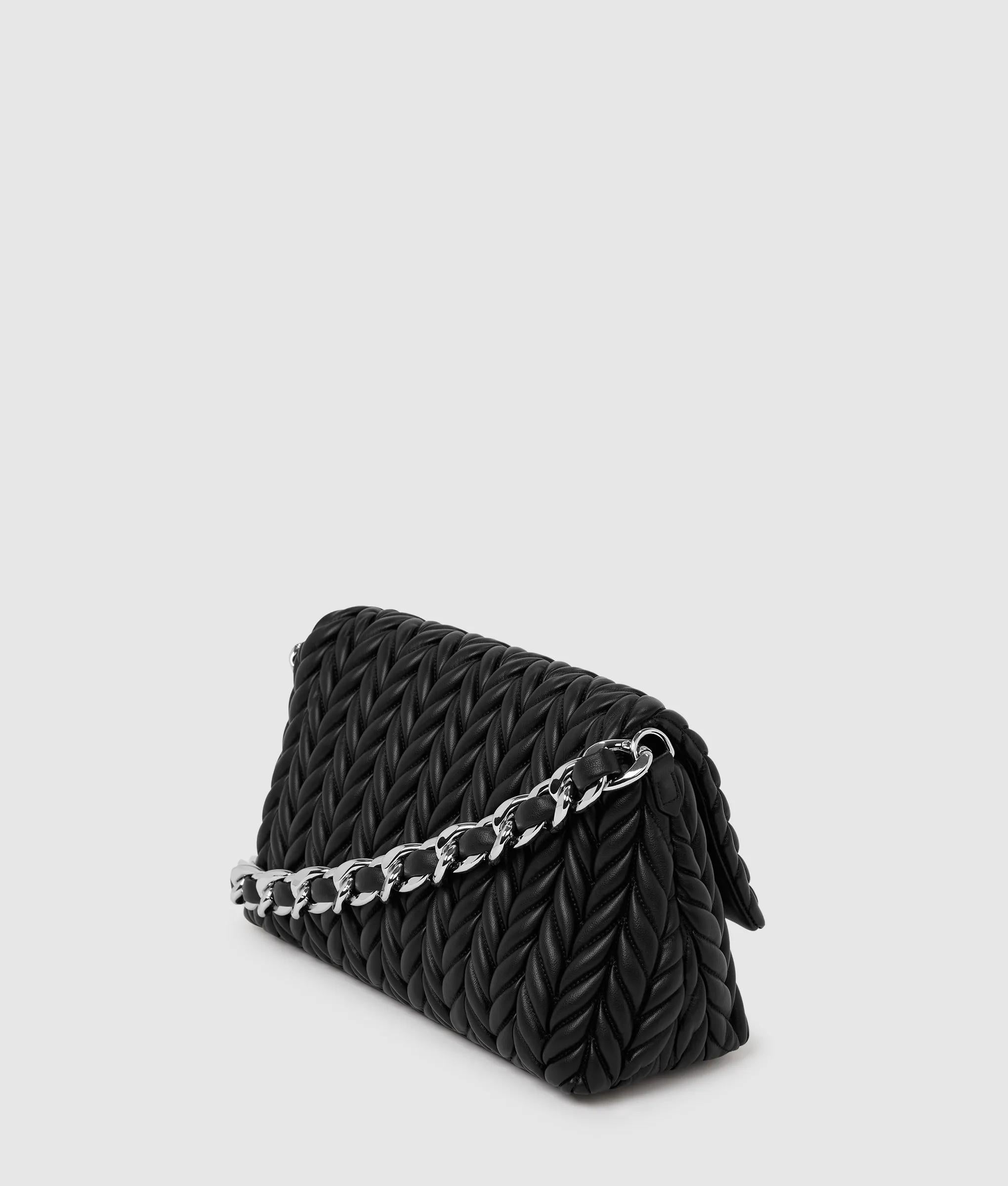 K/Weave flap shoulder bag