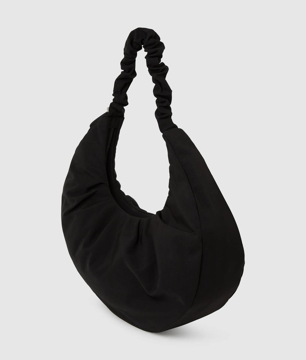 Gathered large hobo bag