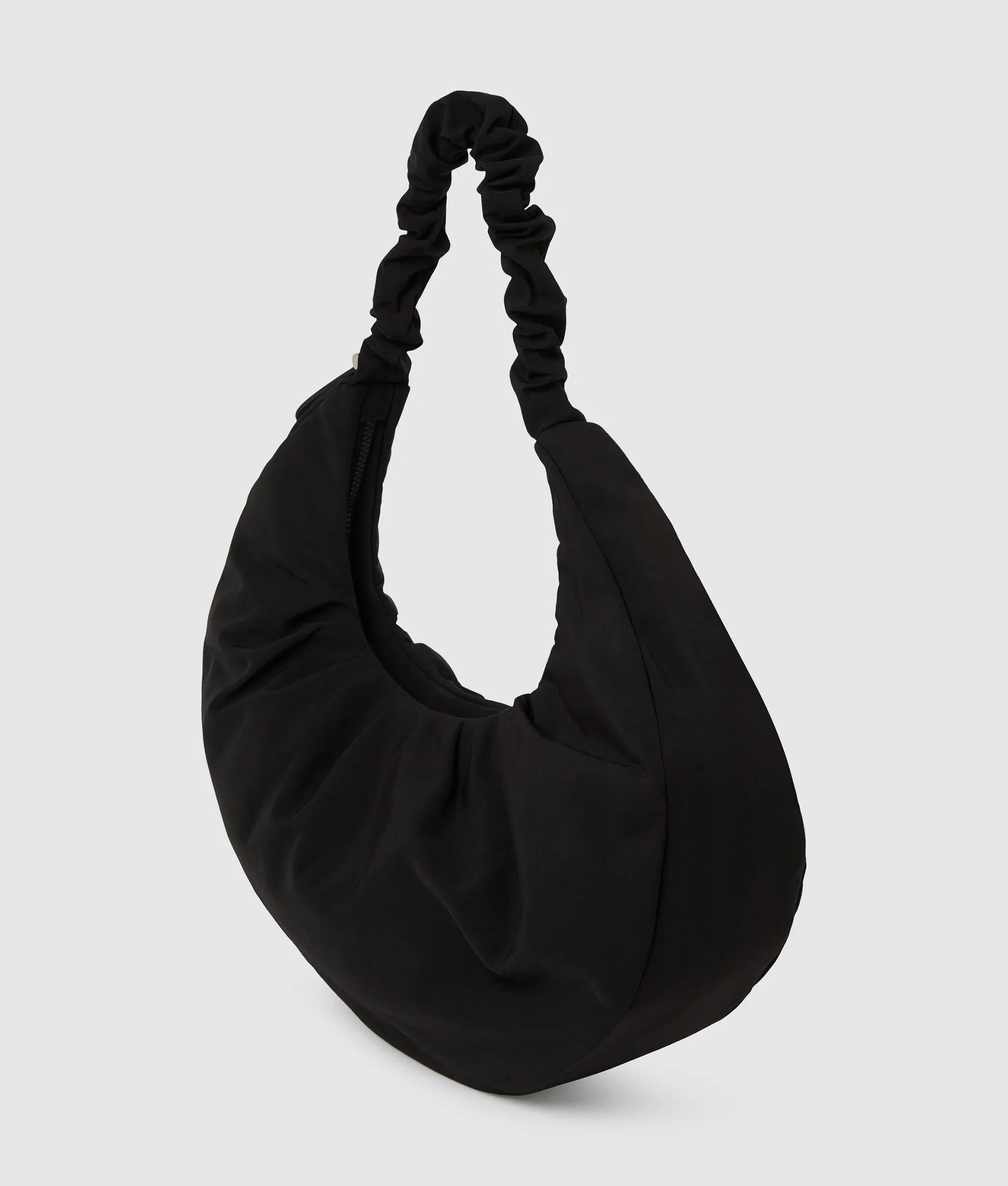 Gathered large hobo bag