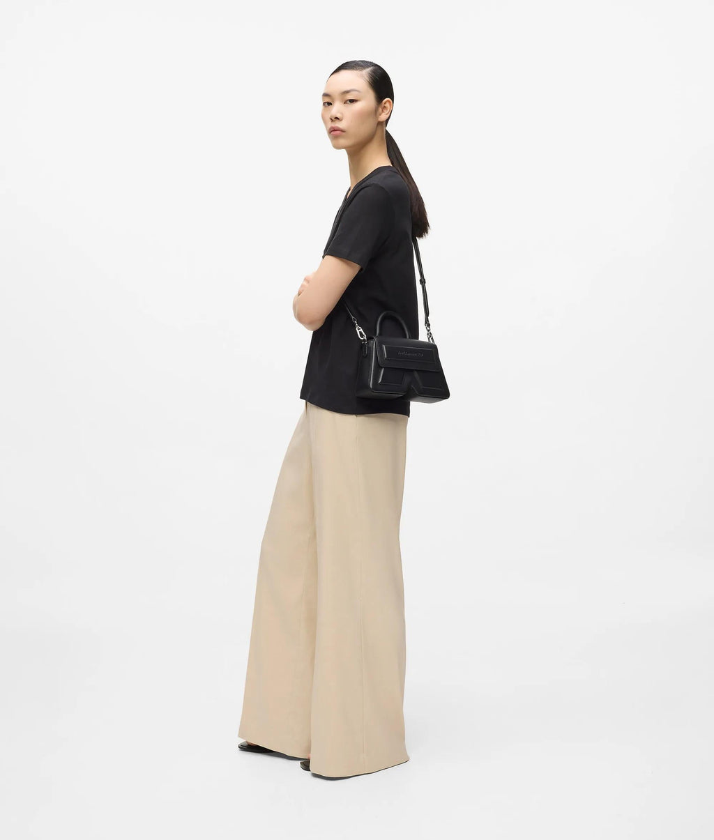 Ikon K leather top handle bag