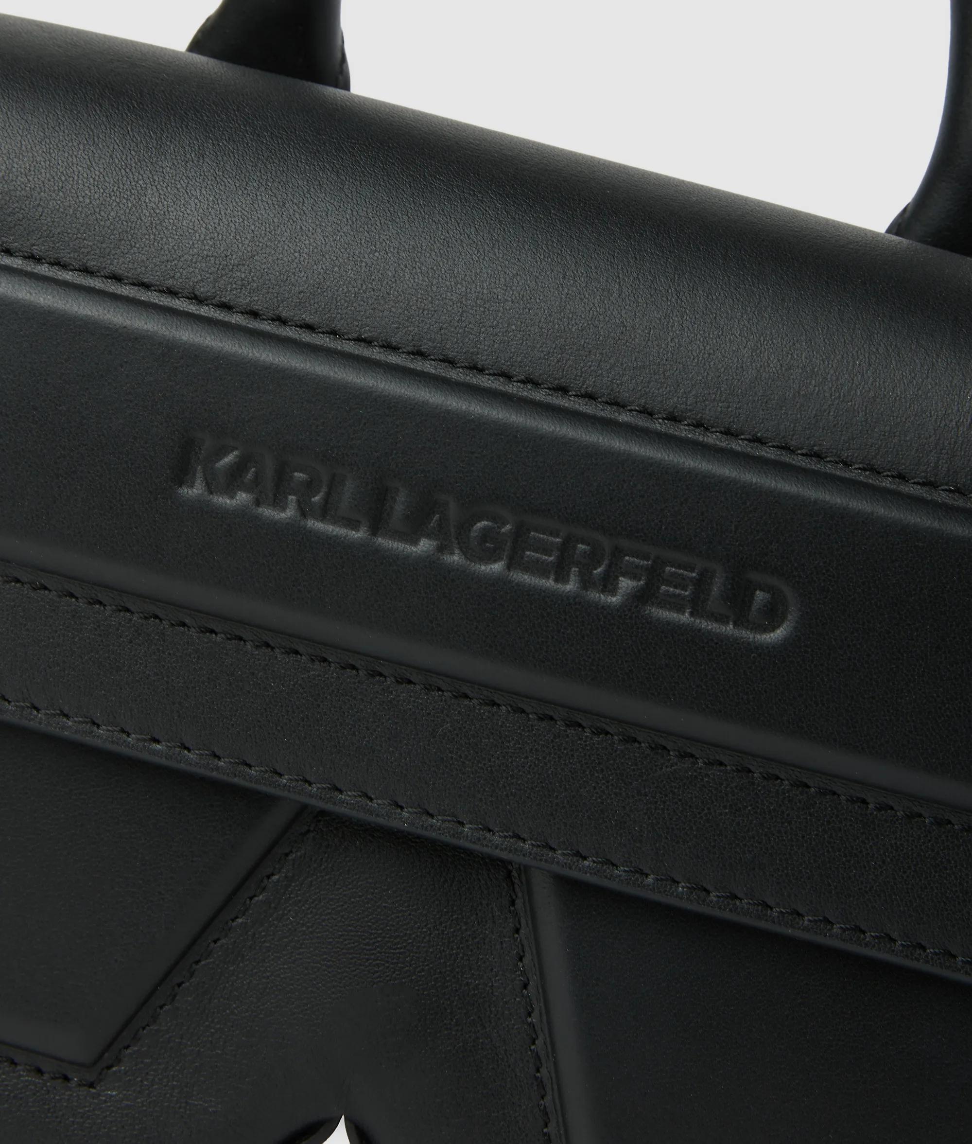 Ikon K leather top handle bag