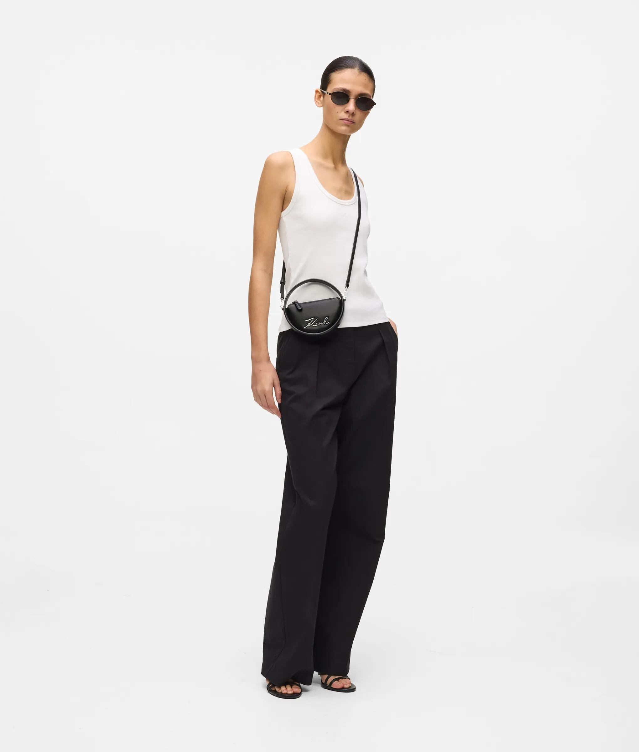 K/Signature nano round bag