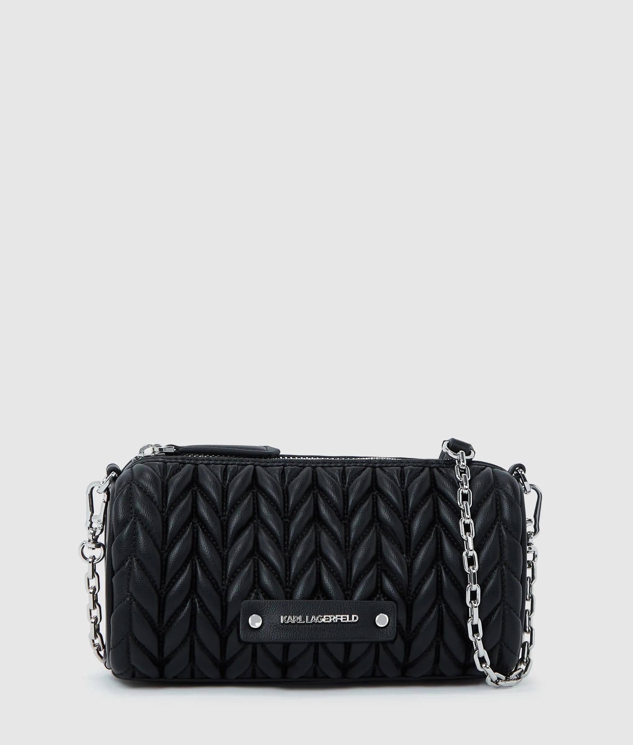 K/Weave barrel crossbody bag