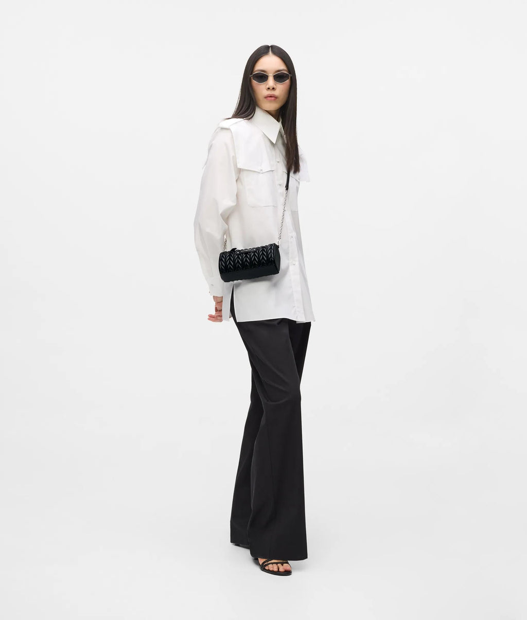 K/Weave barrel crossbody bag