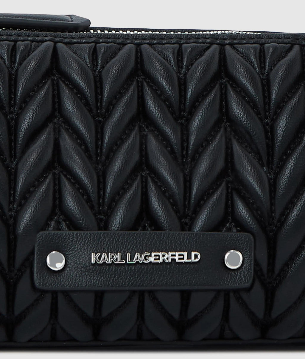 K/Weave barrel crossbody bag