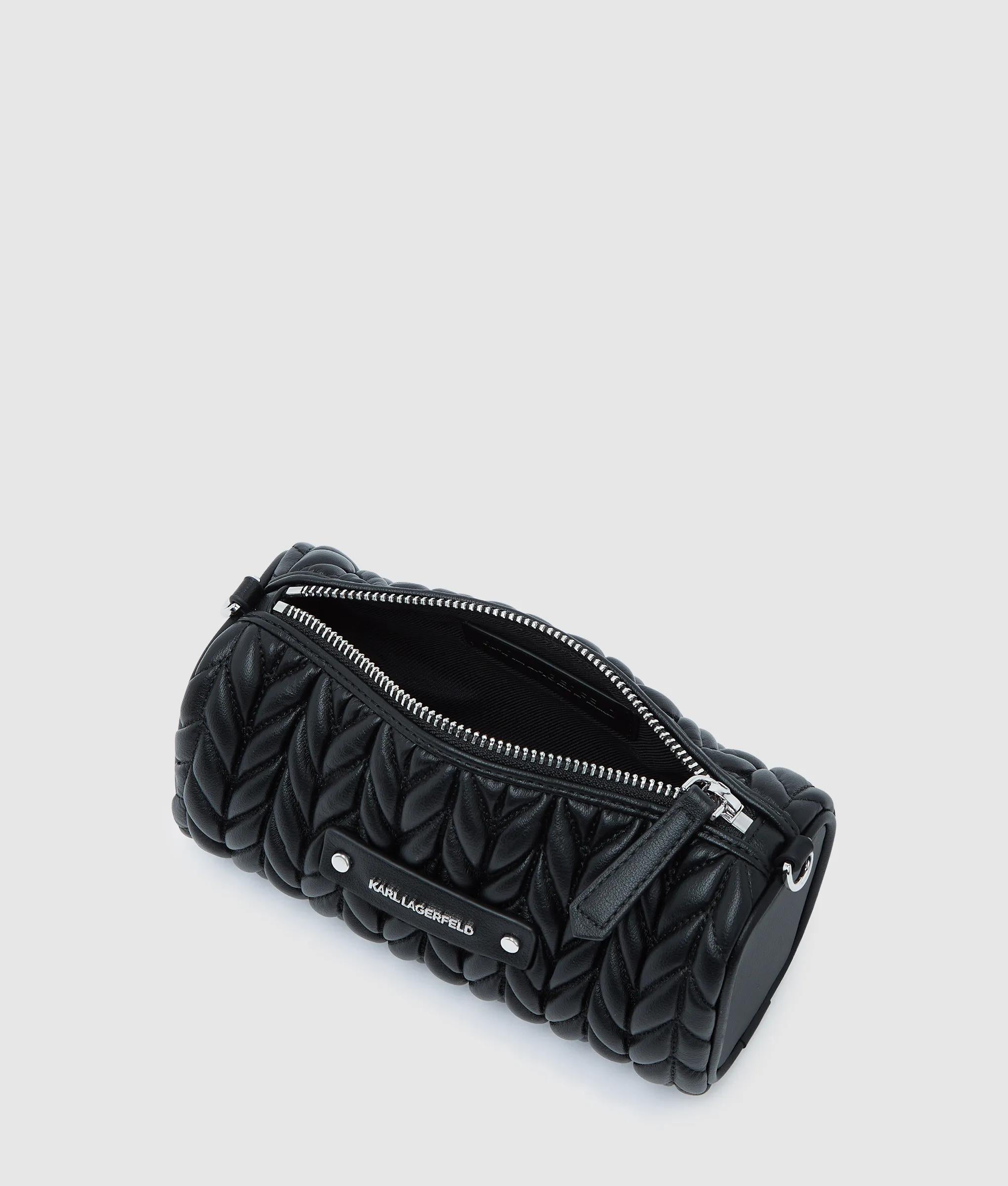 K/Weave barrel crossbody bag
