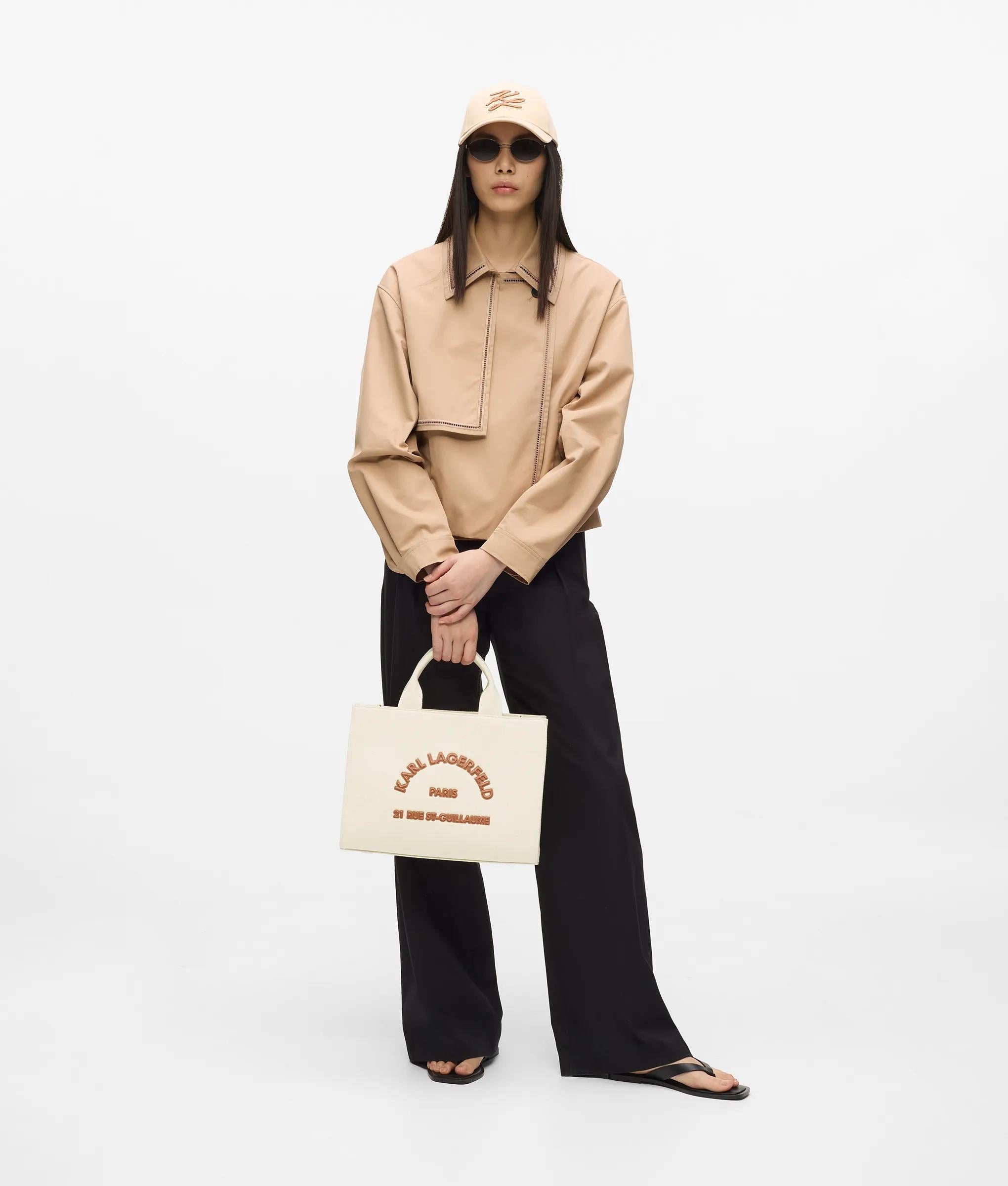 Rue St-Guillaume square patch medium tote bag