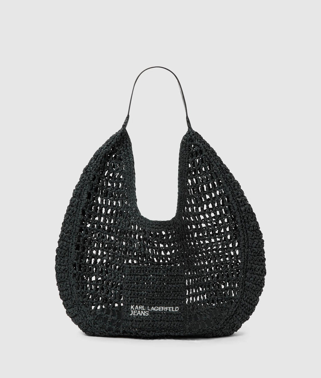 Summery woven hobo bag