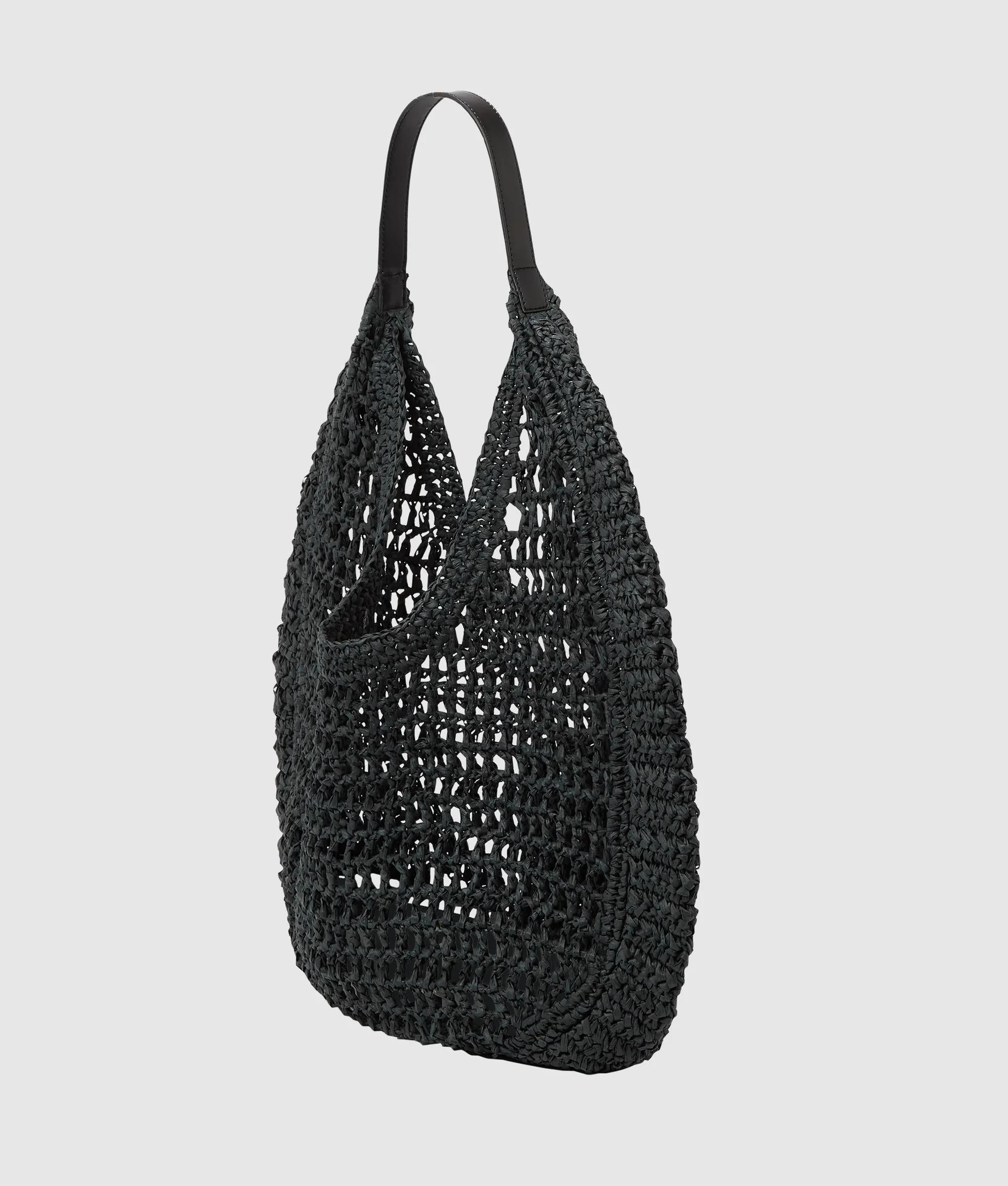 Summery woven hobo bag