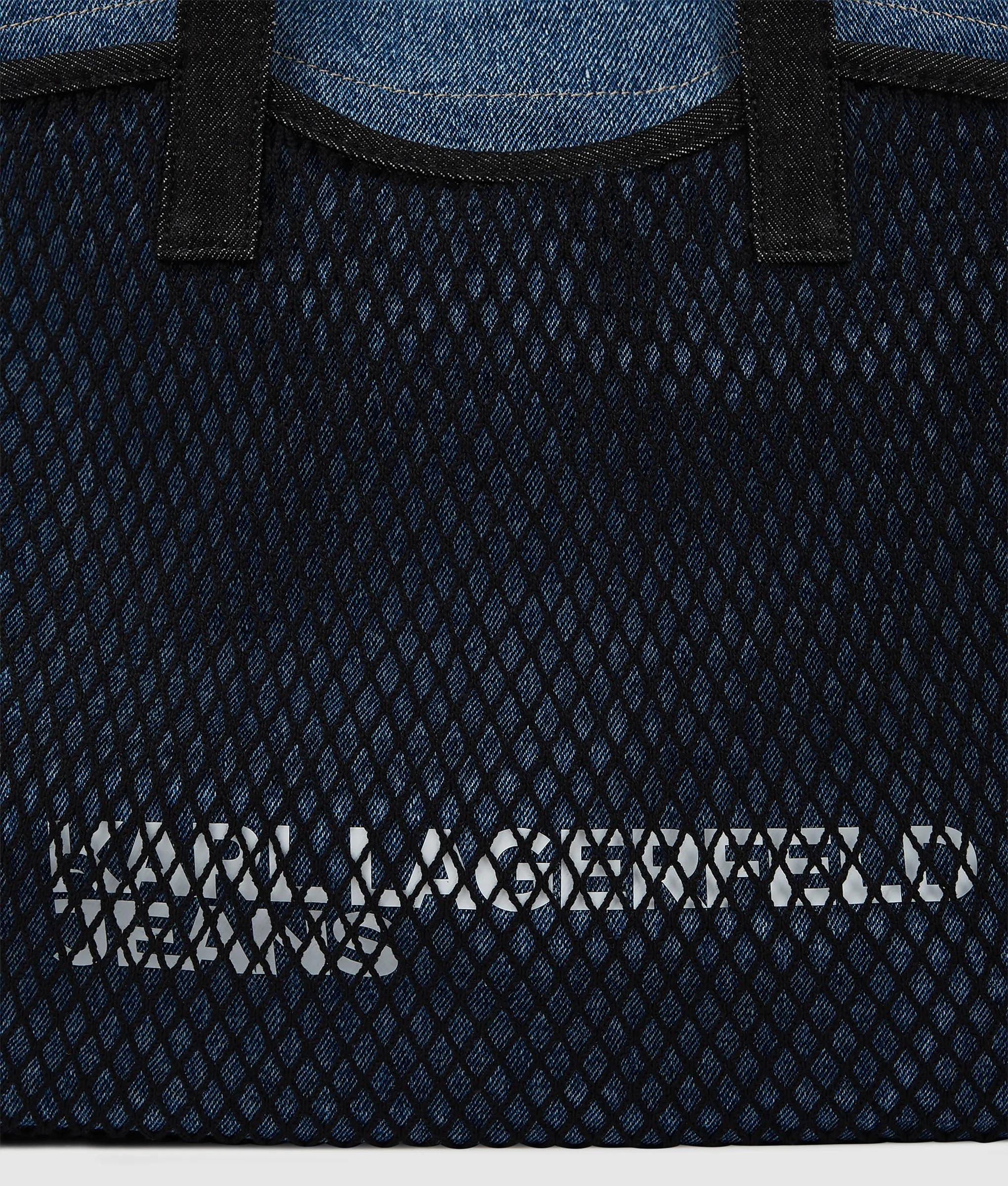 Double mesh denim shopper