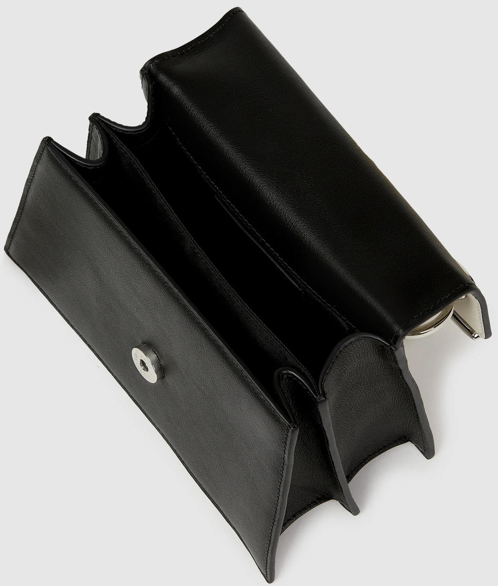 K/Signature faux-pearl top handle bag