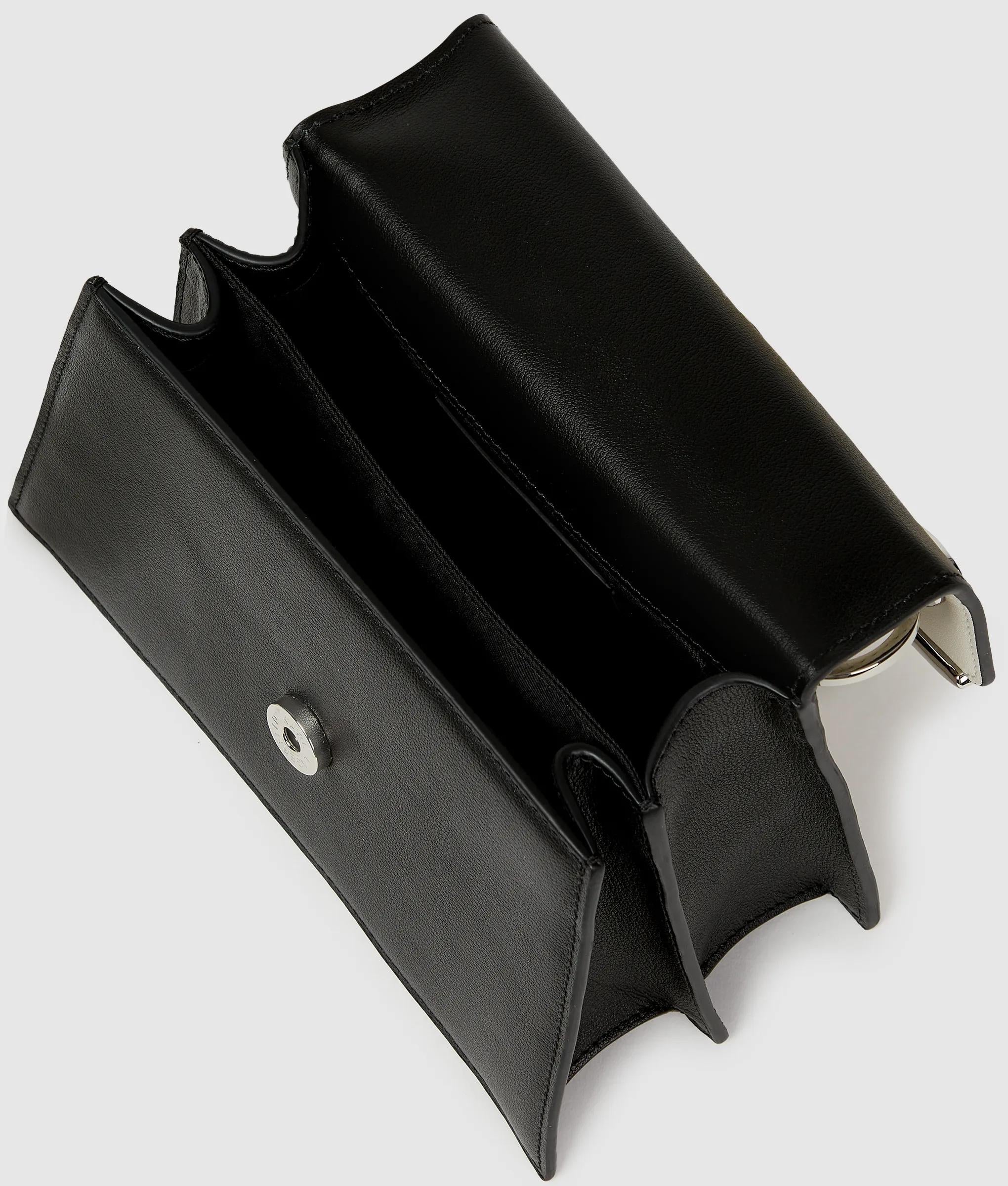 K/Signature faux-pearl top handle bag