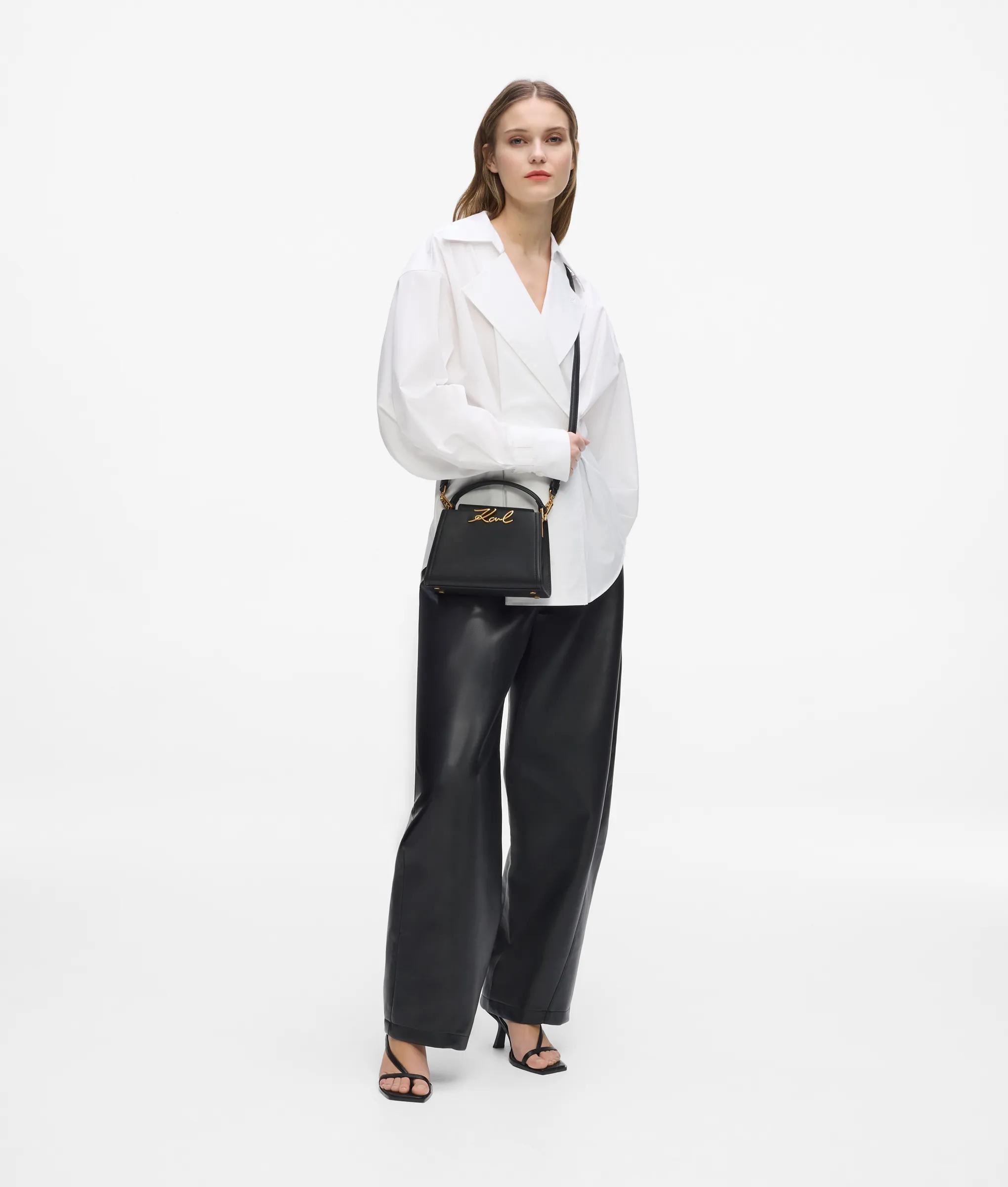 K/Signature mini top handle bag