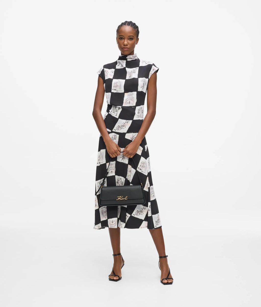 K/Signature elongated shoulder bag