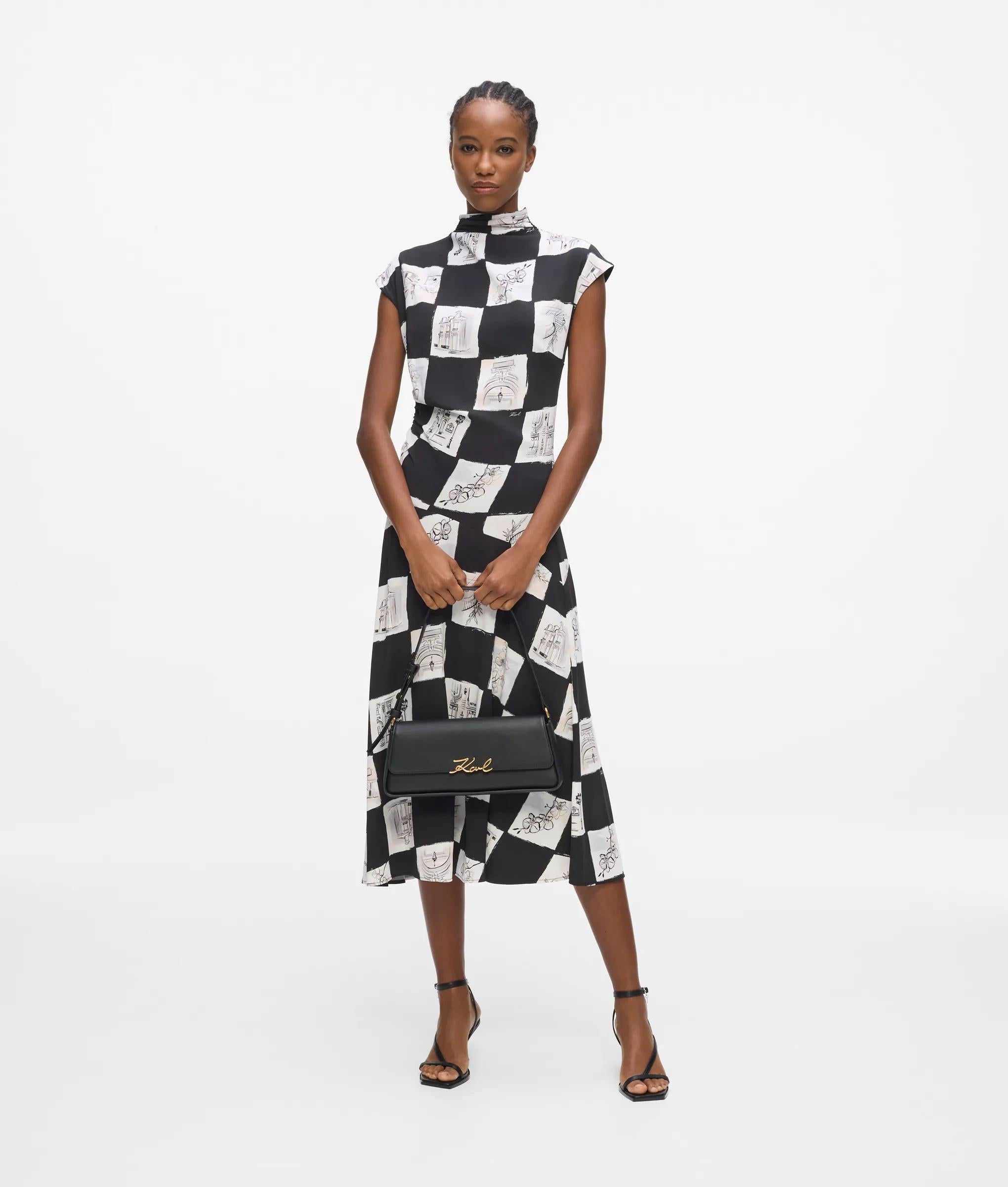 K/Signature elongated shoulder bag