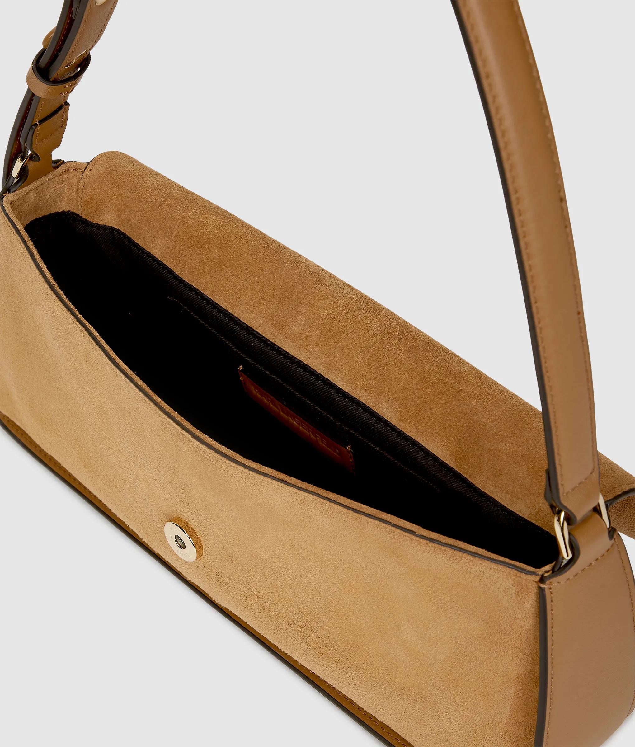 K/Signature suede shoulder bag