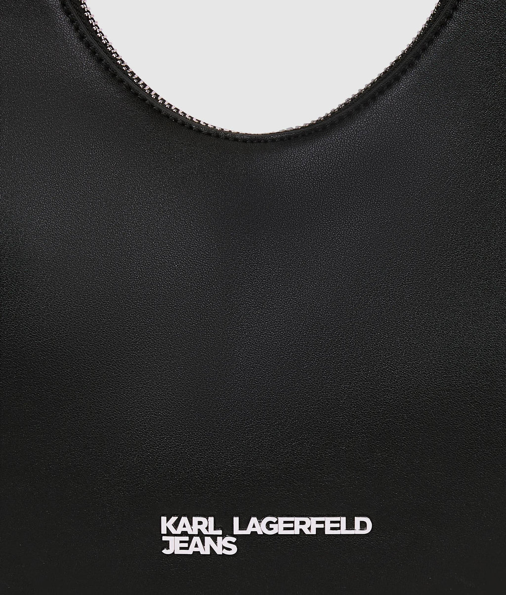 Rounded leather hobo bag
