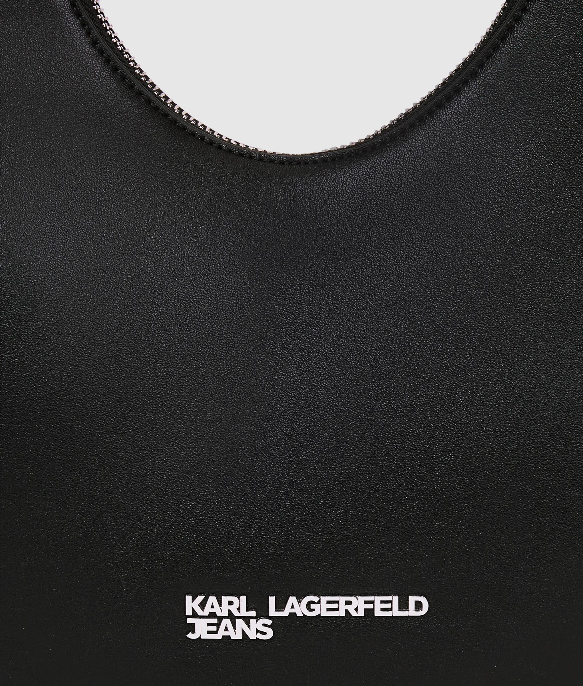 Rounded leather hobo bag