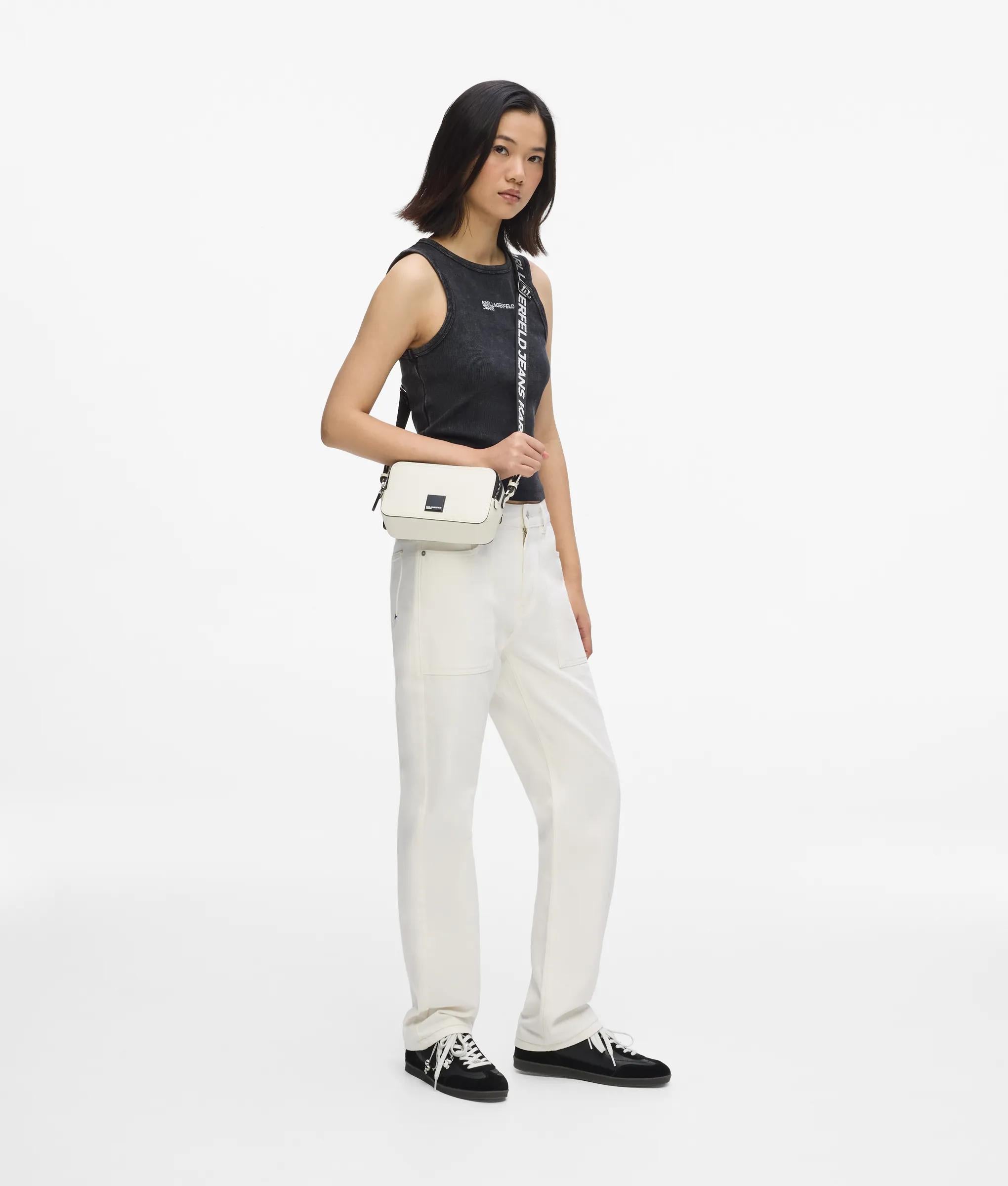 Box logo camera bag