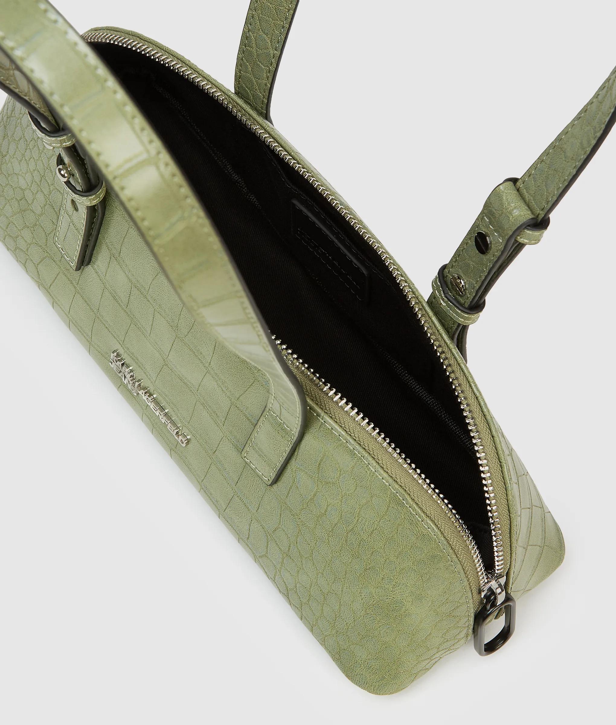 Croco elongated shoulder bag