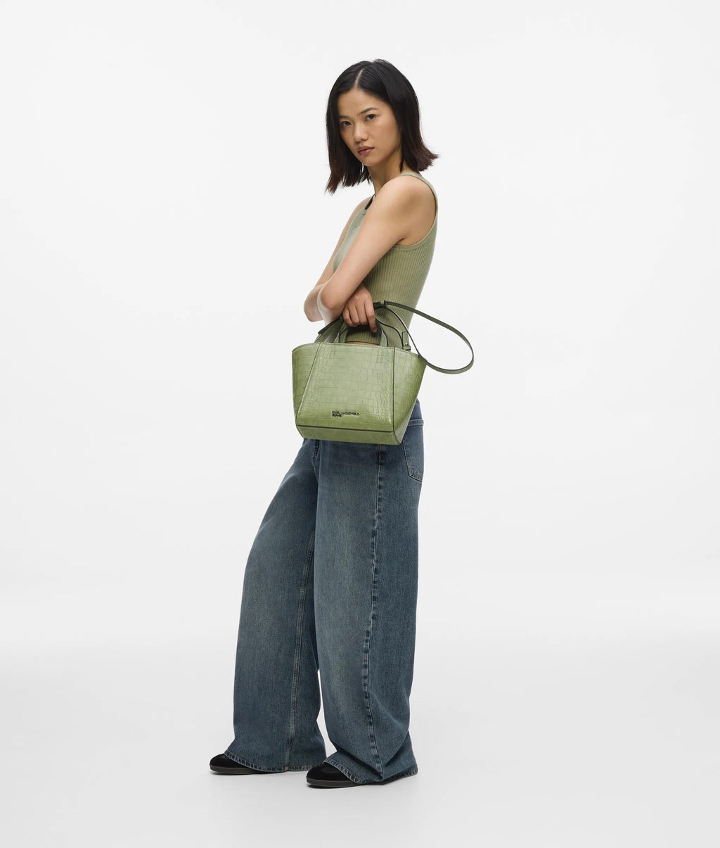 Croco mini tote bag