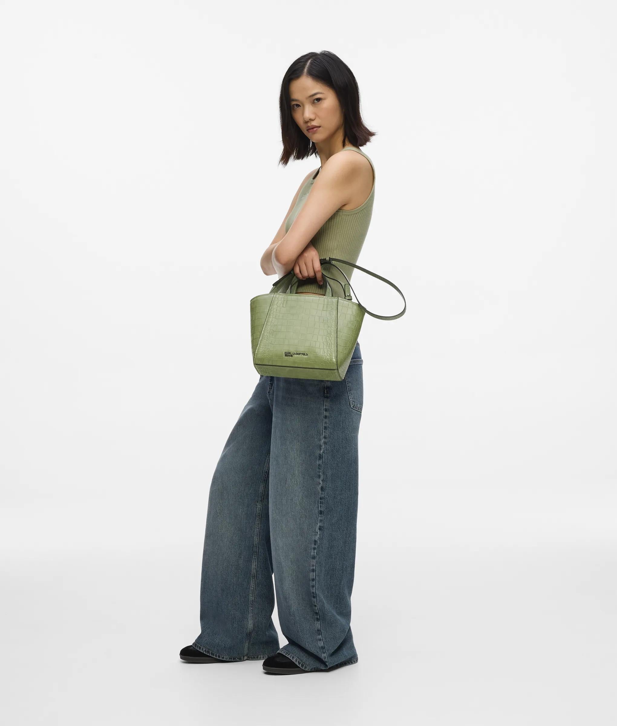 Croco mini tote bag