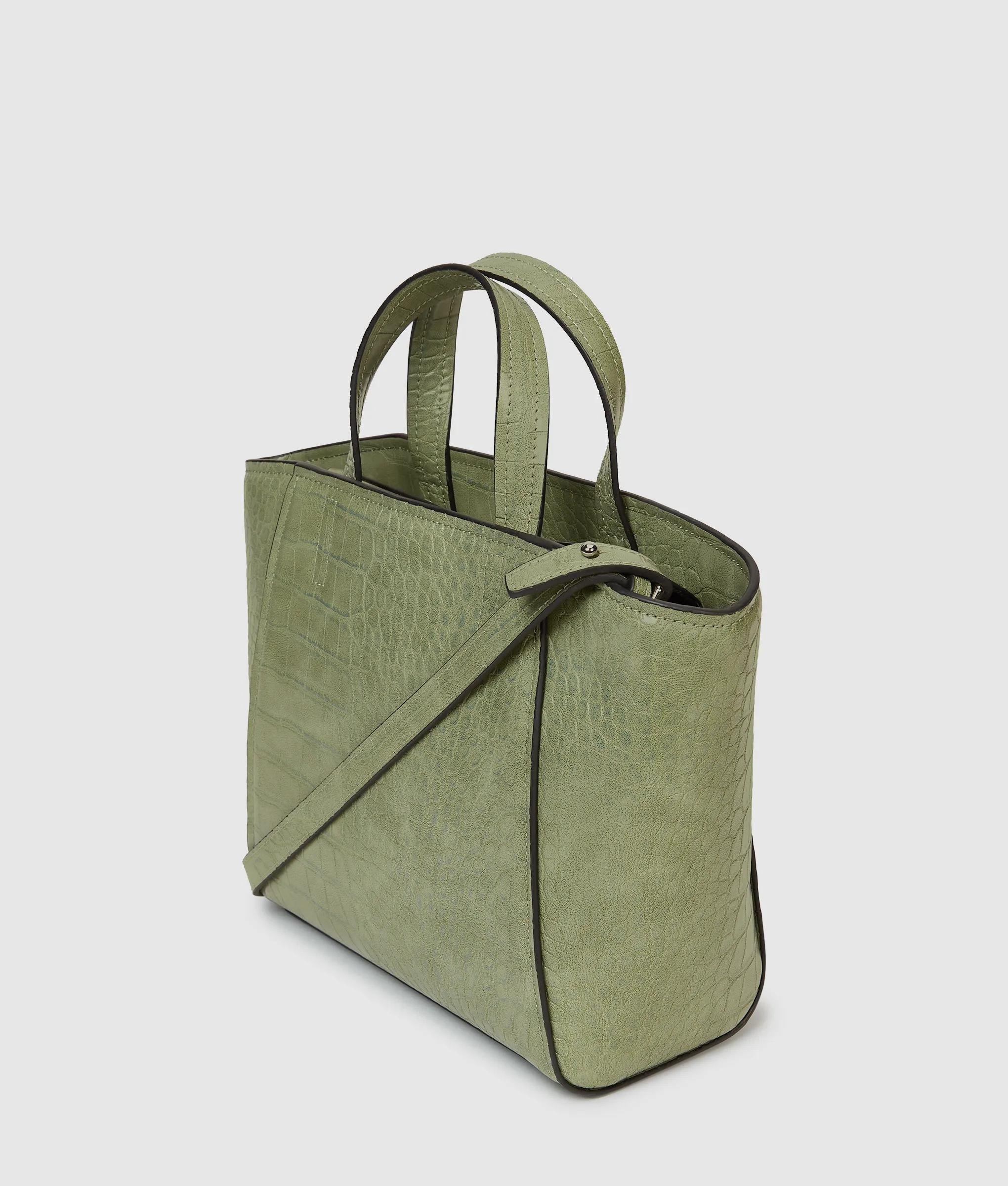 Croco mini tote bag