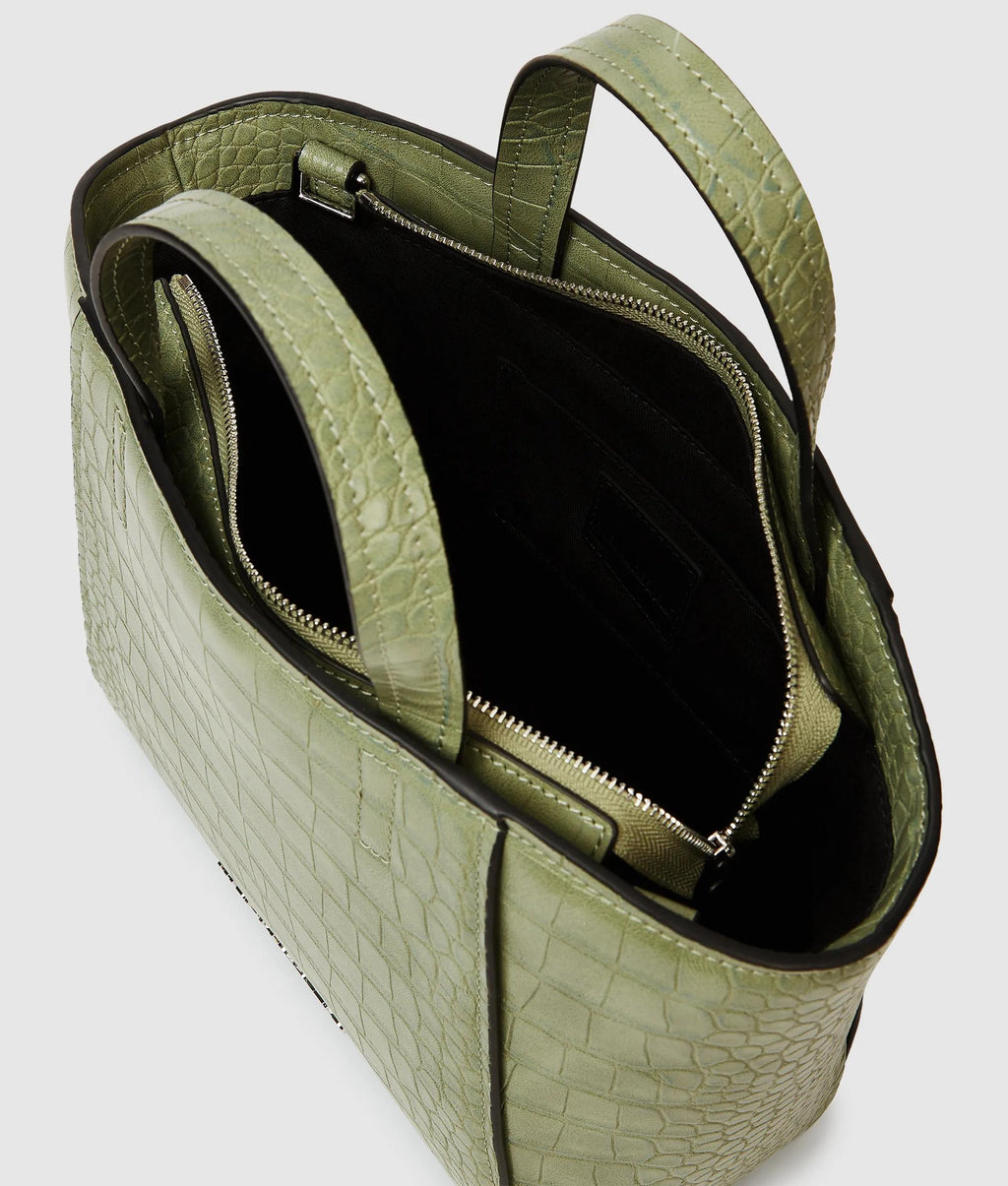 Croco mini tote bag