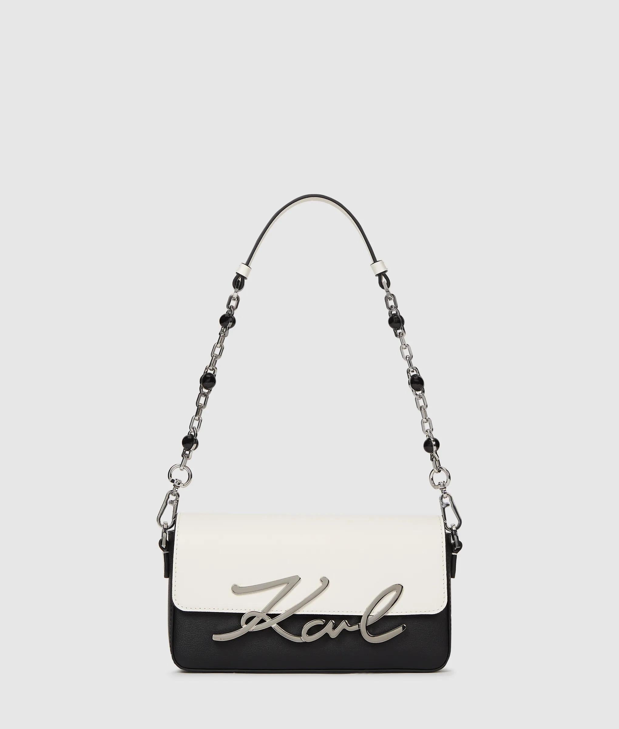 K/Signature faux-pearl shoulder bag