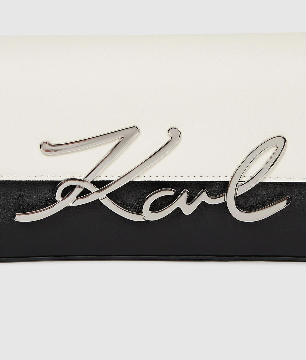 K/Signature faux-pearl shoulder bag