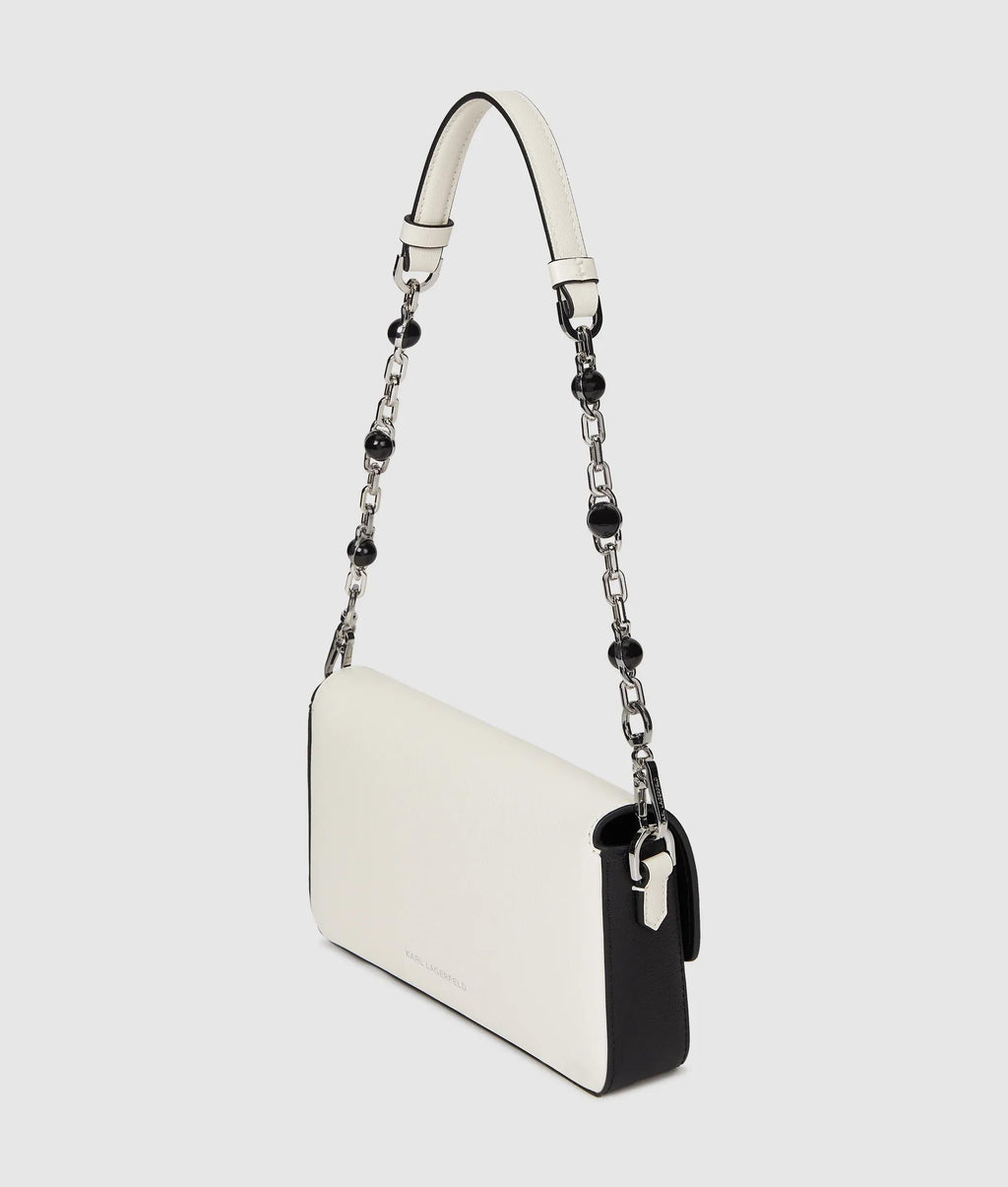K/Signature faux-pearl shoulder bag
