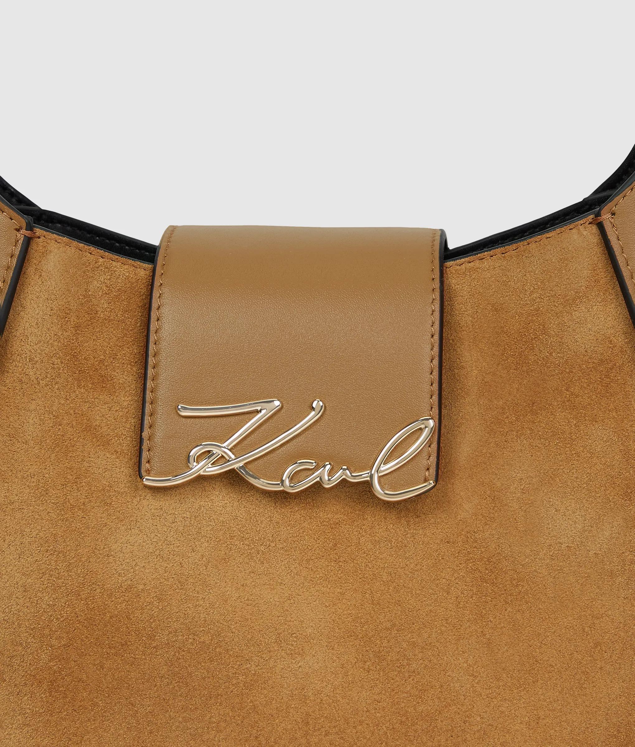 K/Signature suede hobo bag