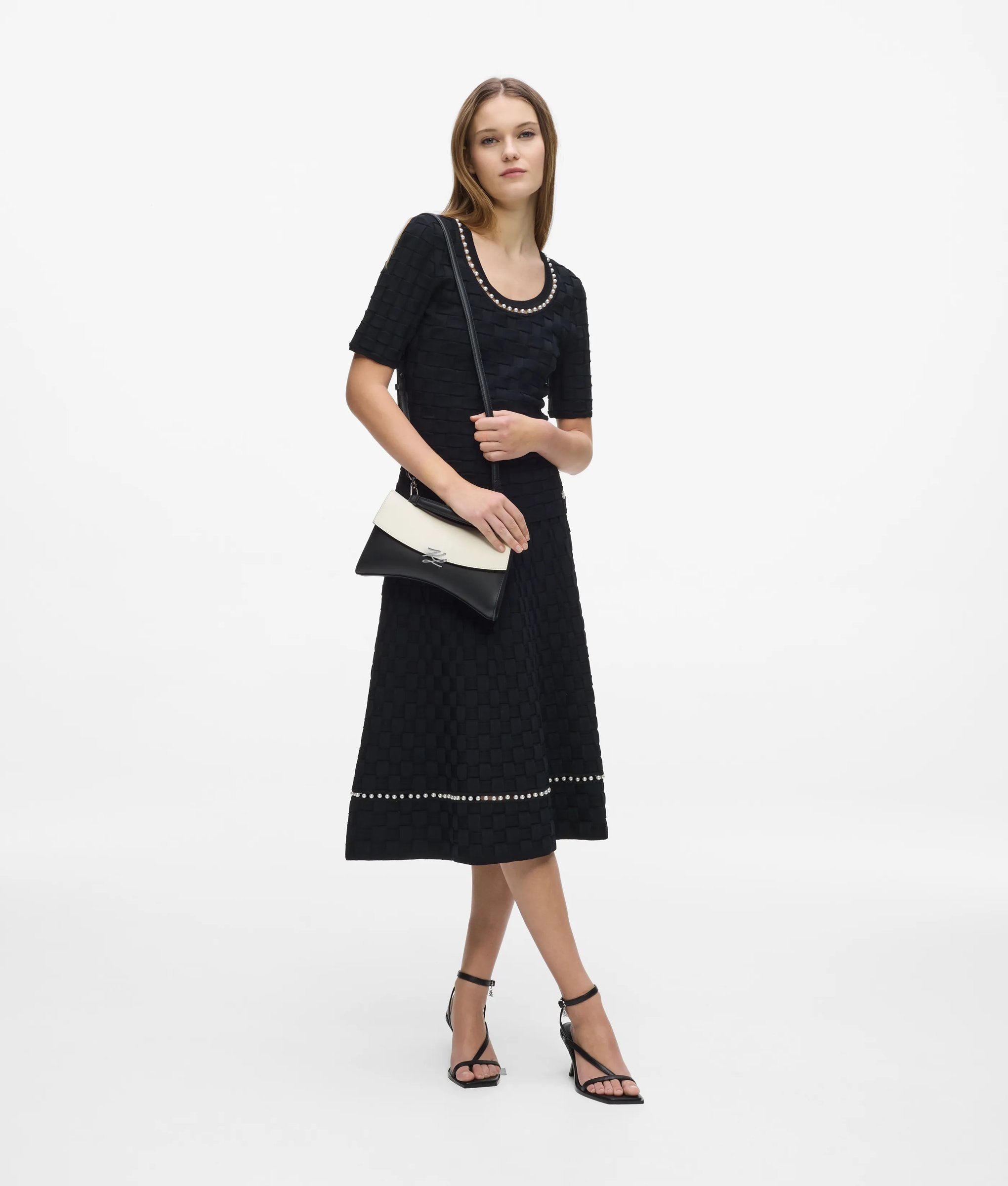 K/Autograph Twist color-block crossbody bag