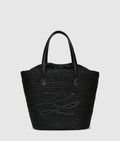 Autograph raffia beach bag