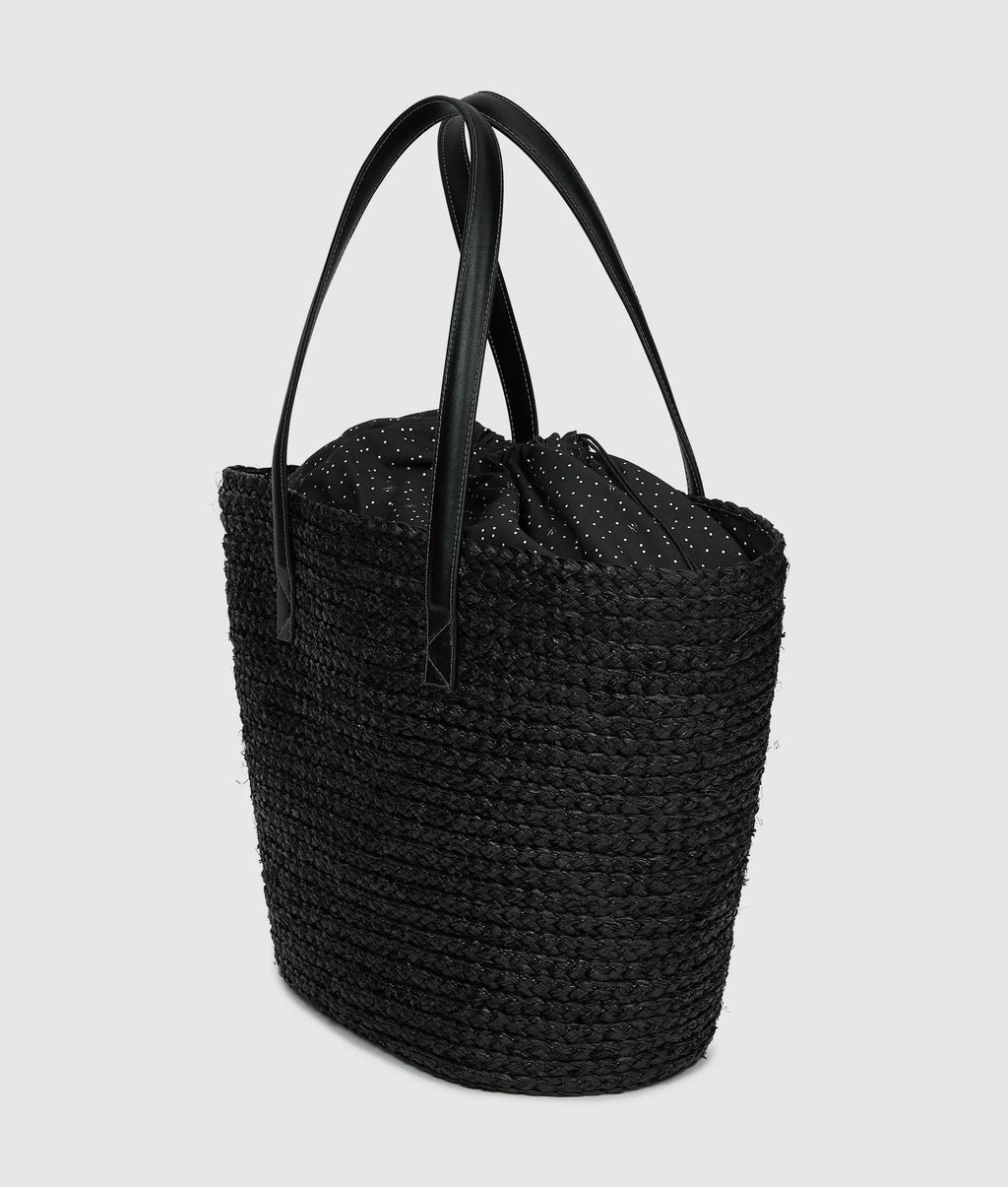 Autograph raffia beach bag