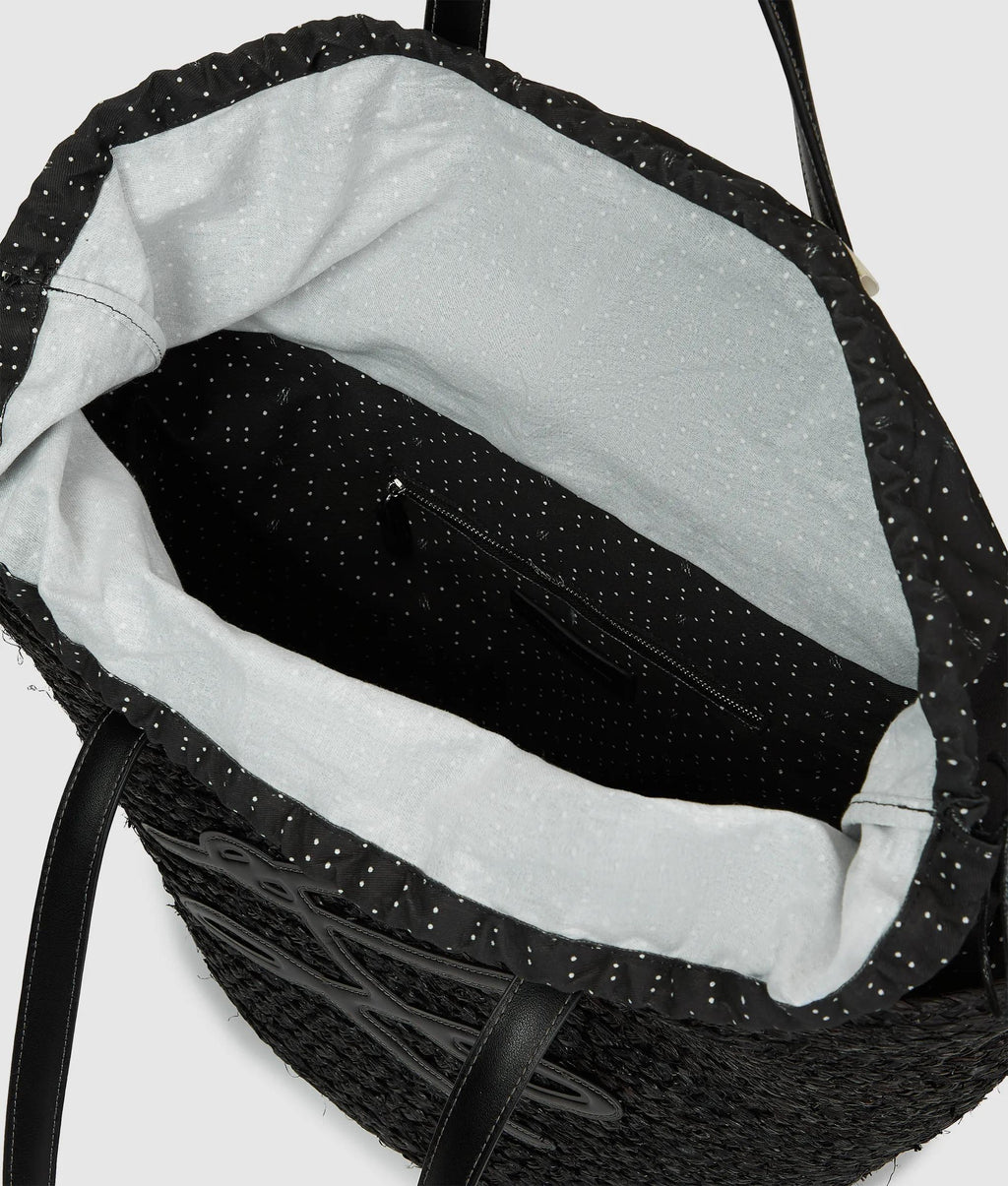 Autograph raffia beach bag