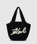 K/Signature ruffled logo shopper
