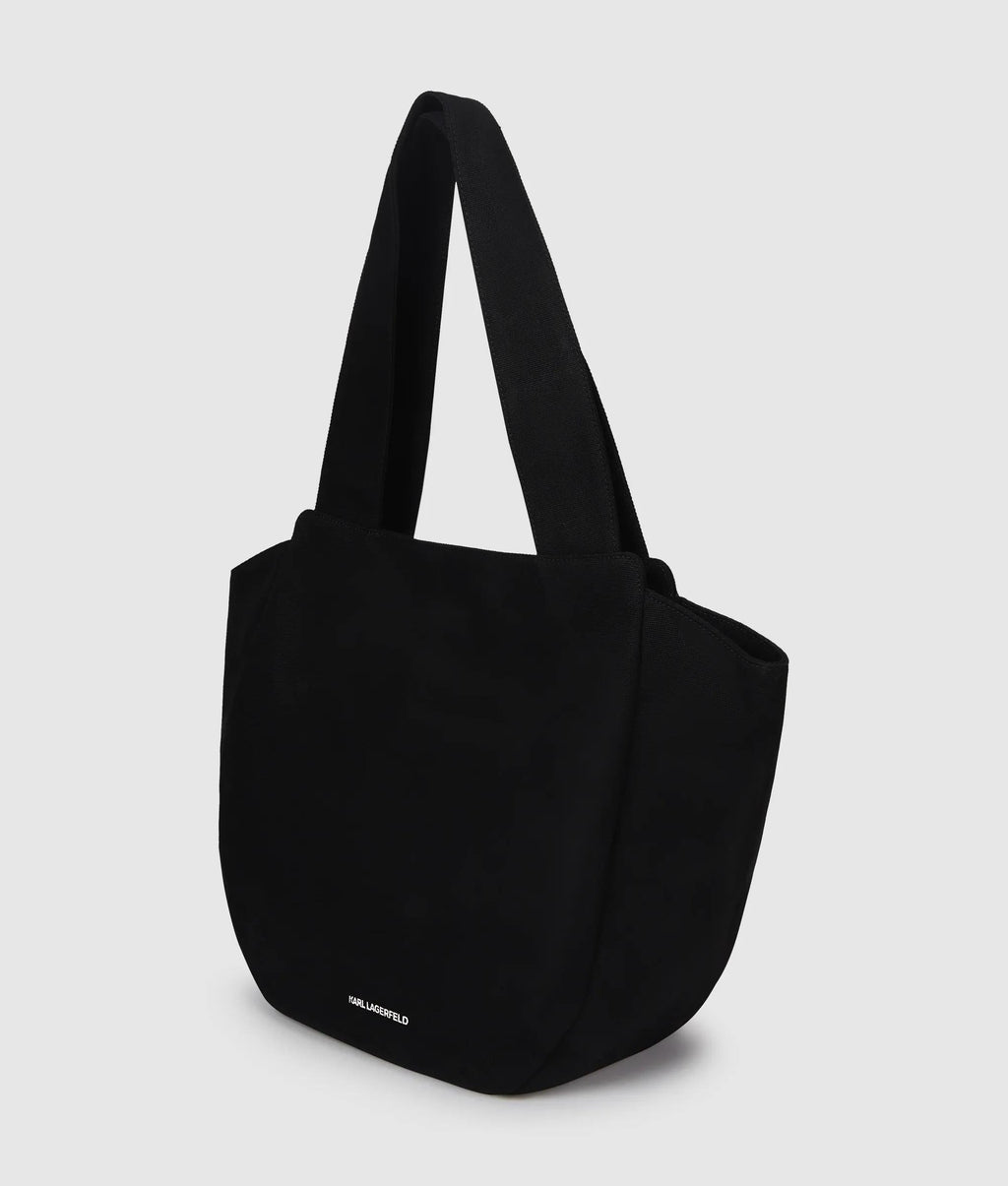 K/Signature ruffled logo shopper