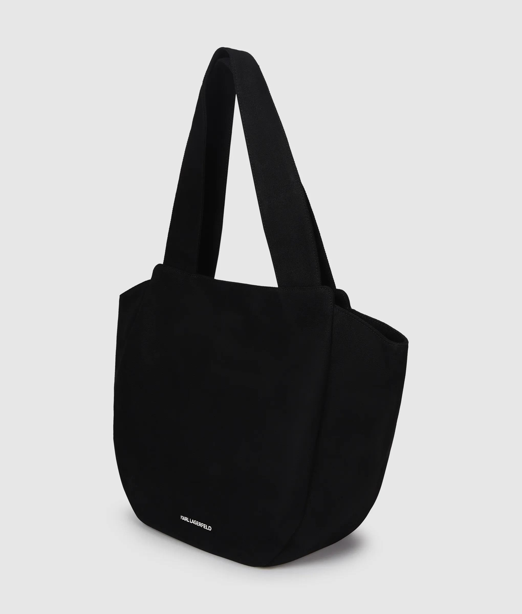 K/Signature ruffled logo shopper