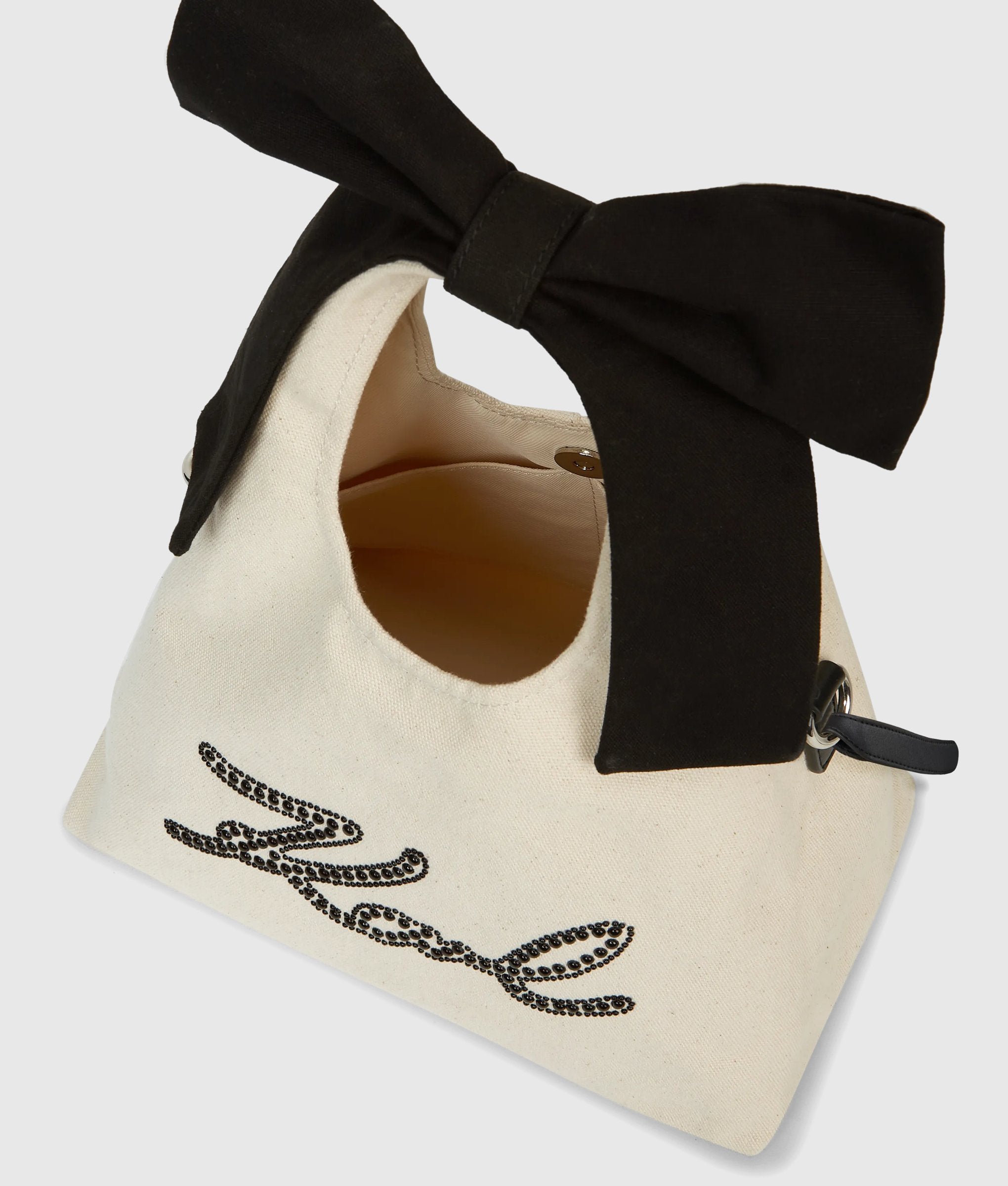 K/Signature ribbon bow shopper
