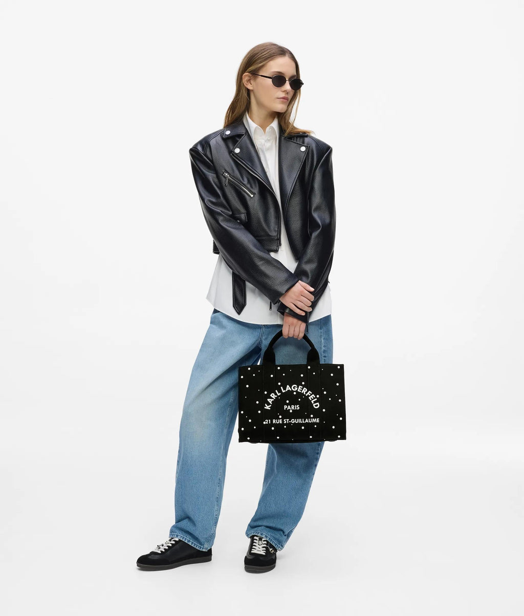 Exclusive Rue St-Guillaume faux-pearls medium tote bag