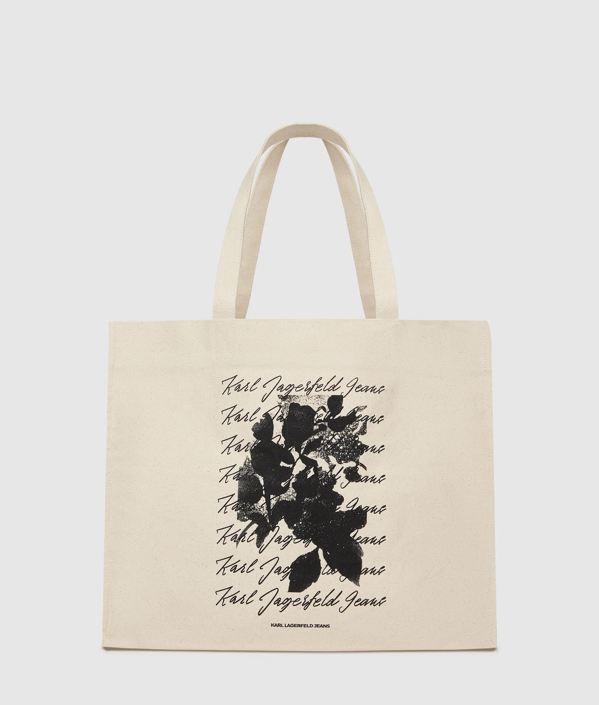 Floral print shopper